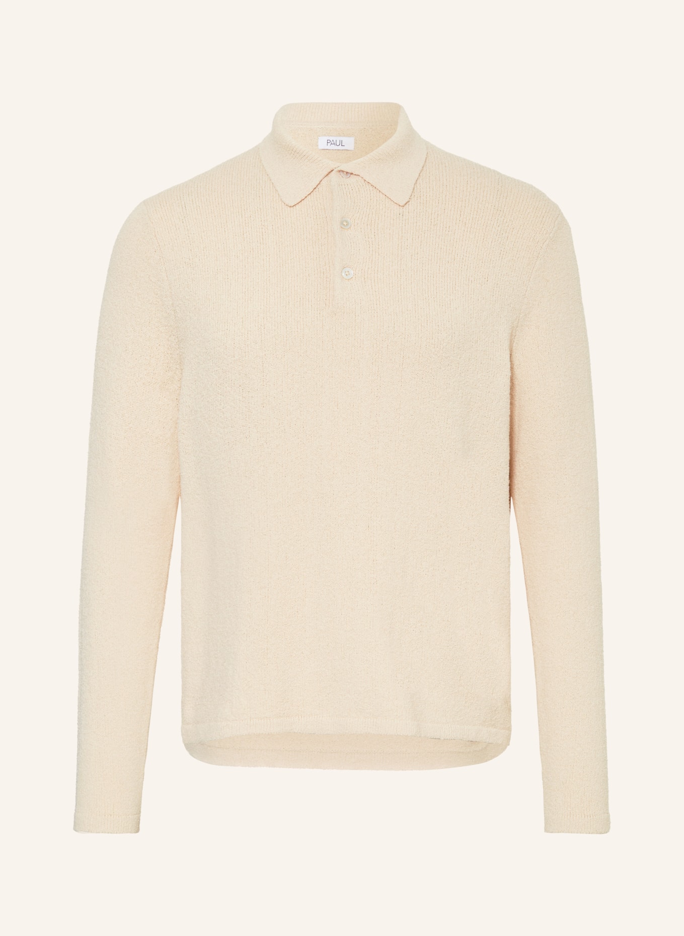 PAUL Knitted polo shirt, Color: BEIGE (Image 1)