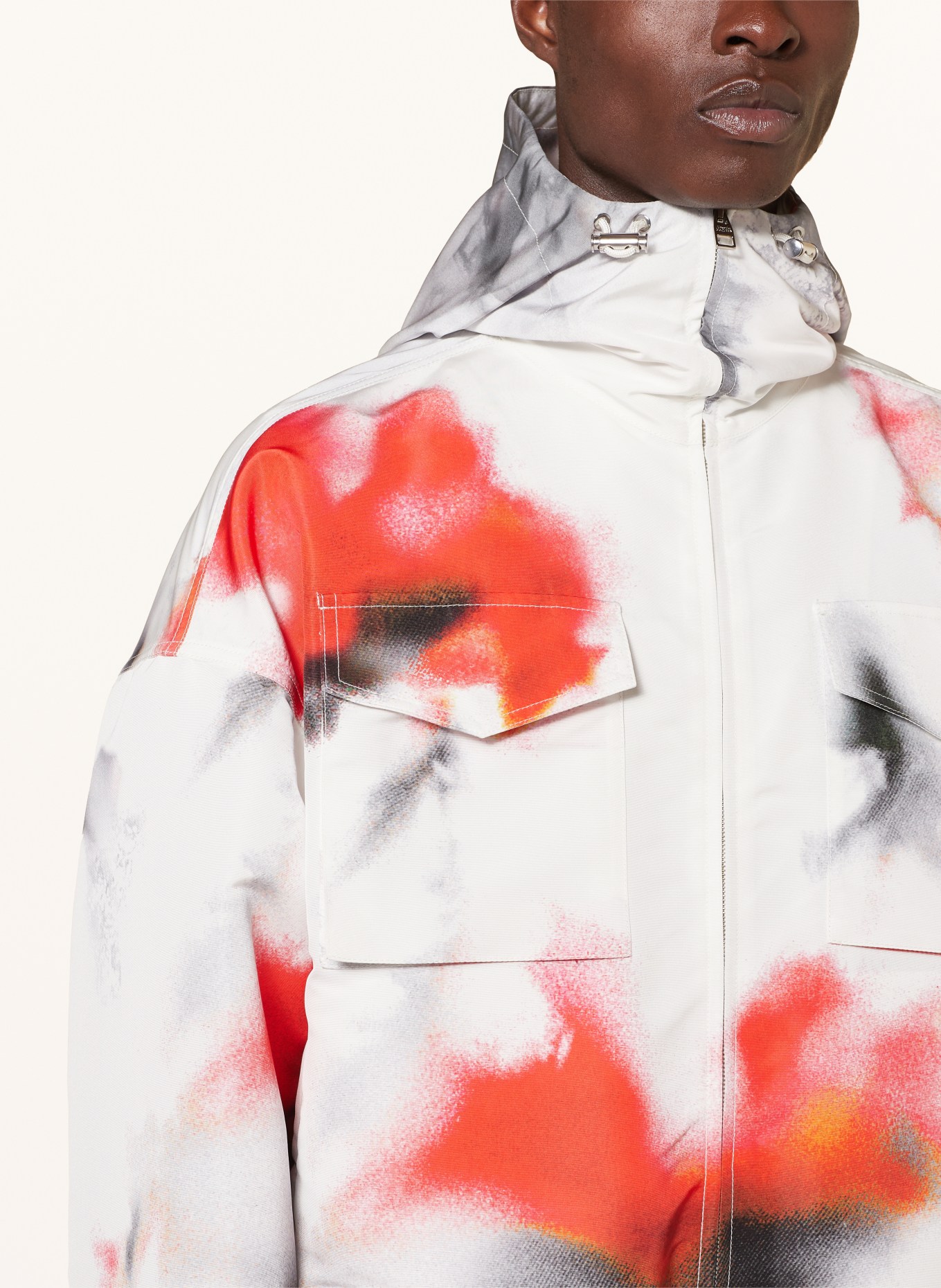 Alexander McQUEEN Jacket in white/ orange/ black