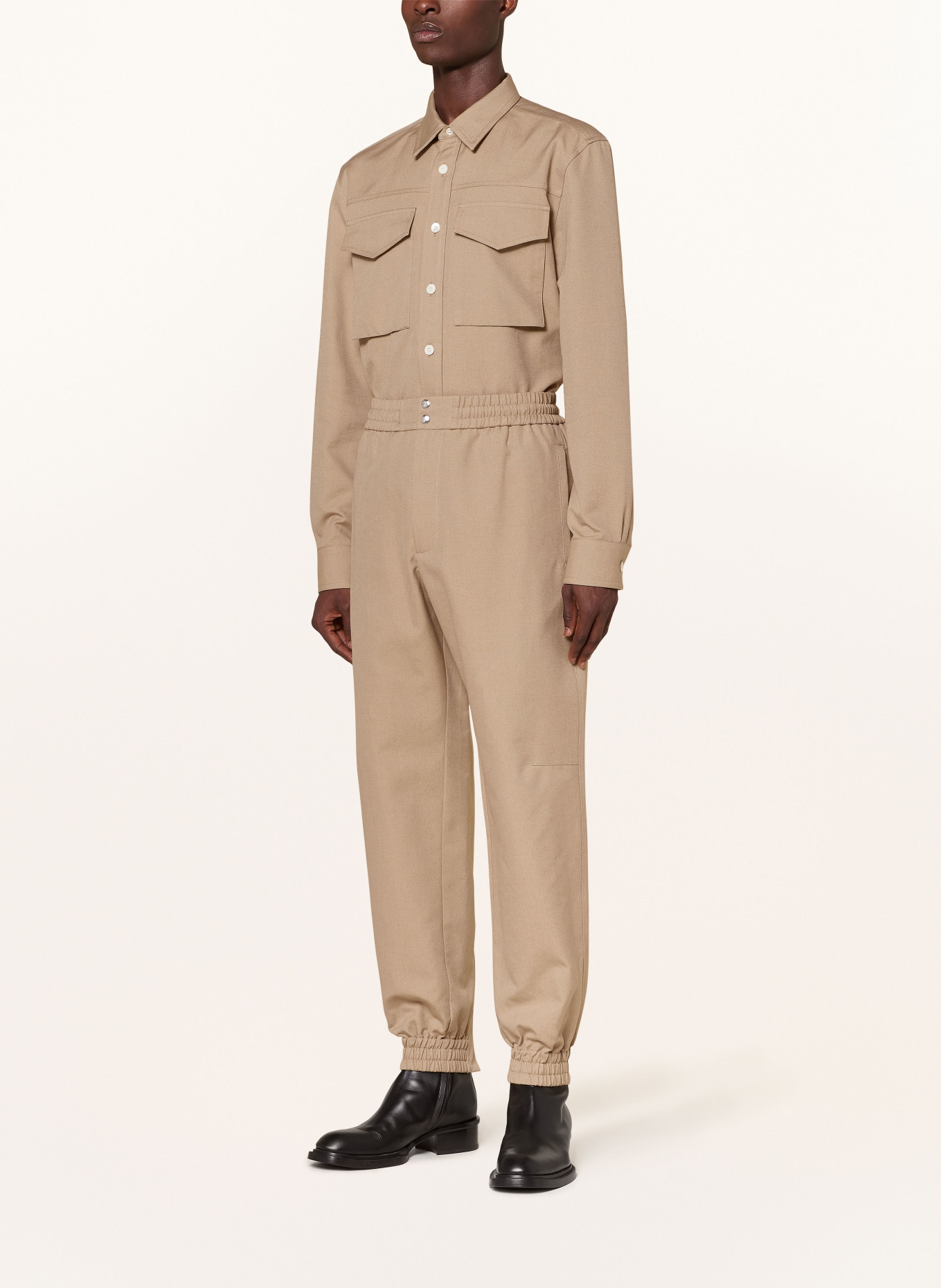 Alexander McQUEEN Spodnie w stylu dresowym extra slim fit, Kolor: BEŻOWY (Obrazek 2)