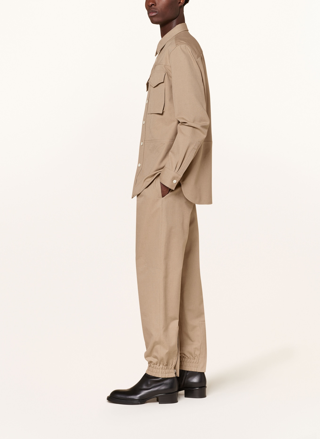 Alexander McQUEEN Spodnie w stylu dresowym extra slim fit, Kolor: BEŻOWY (Obrazek 4)