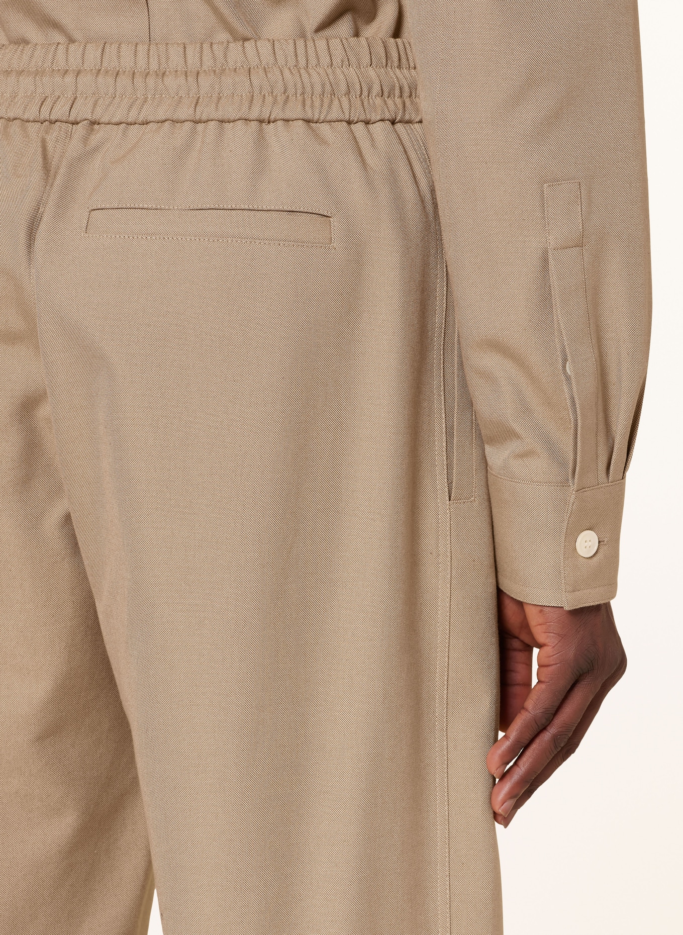 Alexander McQUEEN Spodnie w stylu dresowym extra slim fit, Kolor: BEŻOWY (Obrazek 5)