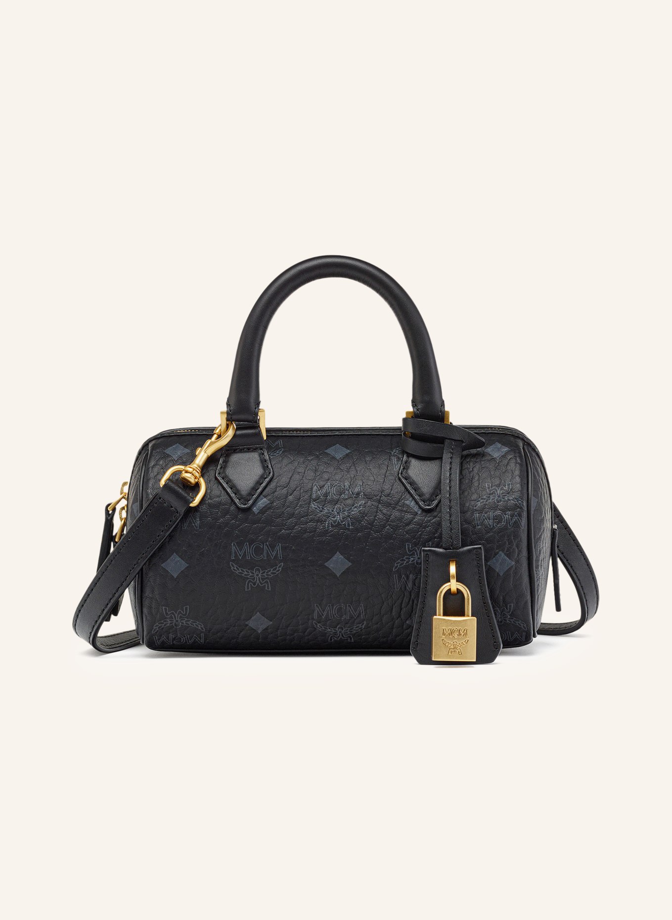 MCM Handbag ELLA BOSTON VISETOS, Color: BLACK/ GRAY (Image 1)