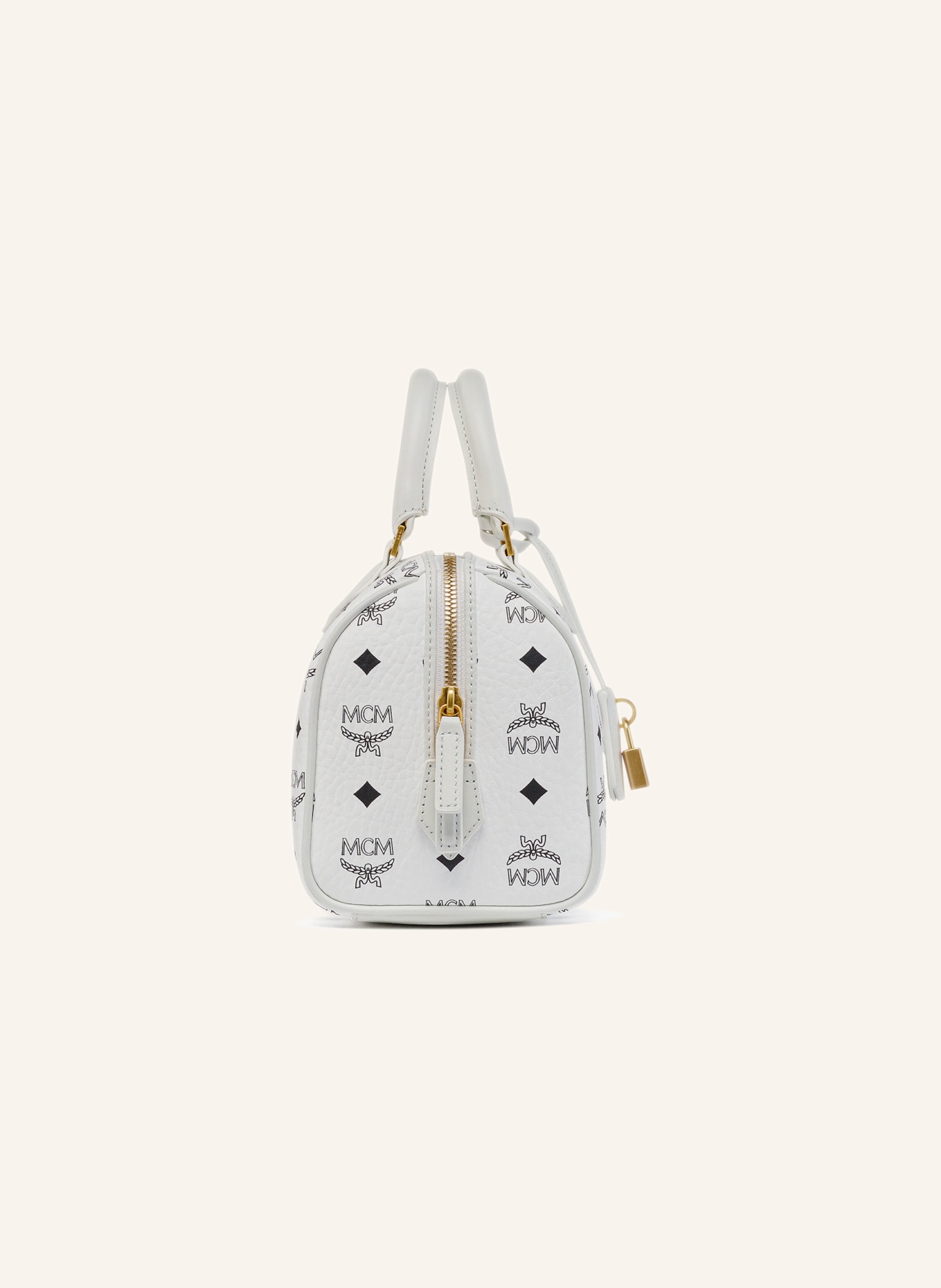 MCM Handbag ELLA BOSTON VISETOS, Color: WHITE/ BLACK (Image 3)