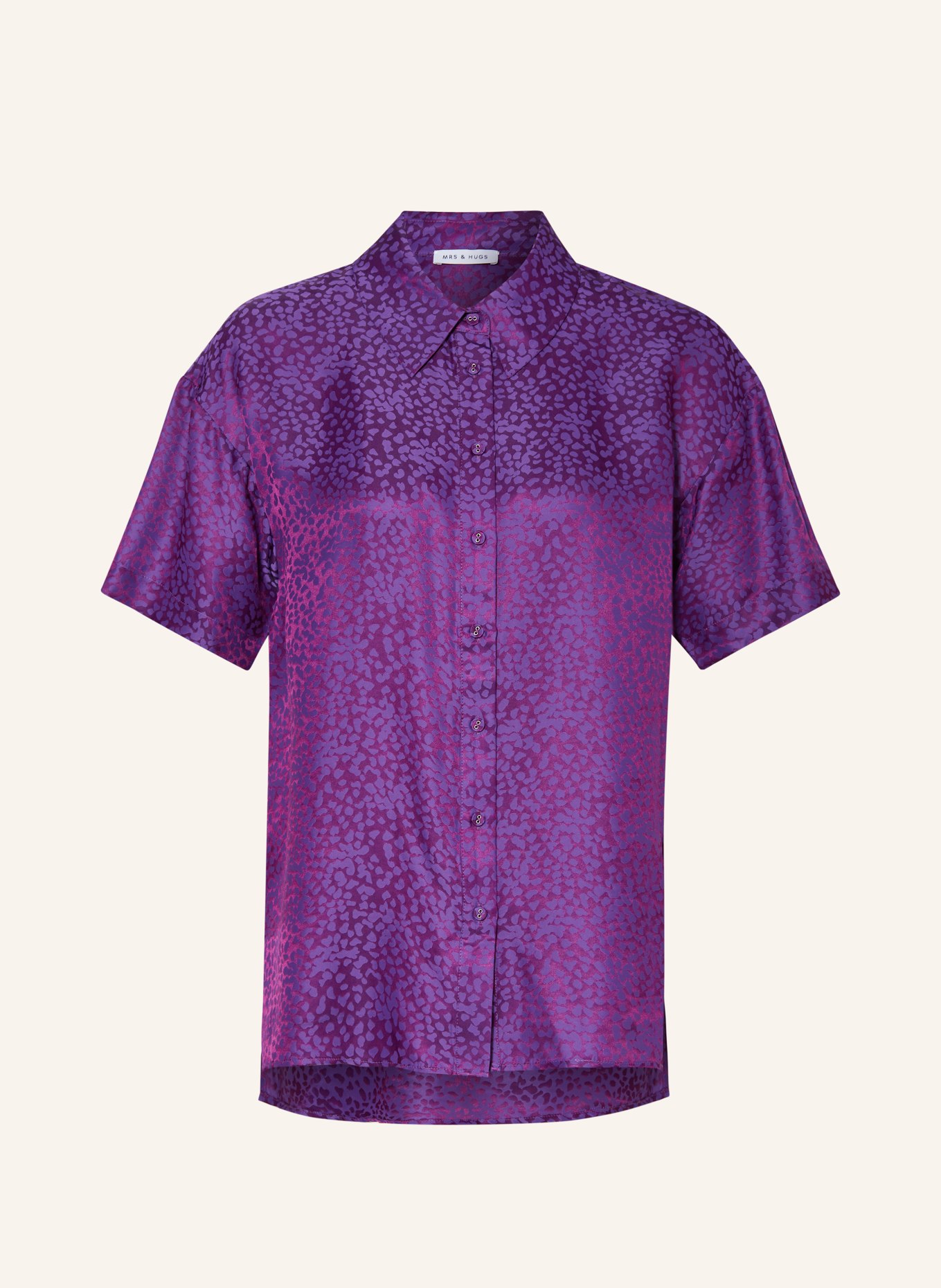 MRS & HUGS Shirt blouse with silk, Color: PURPLE (Image 1)