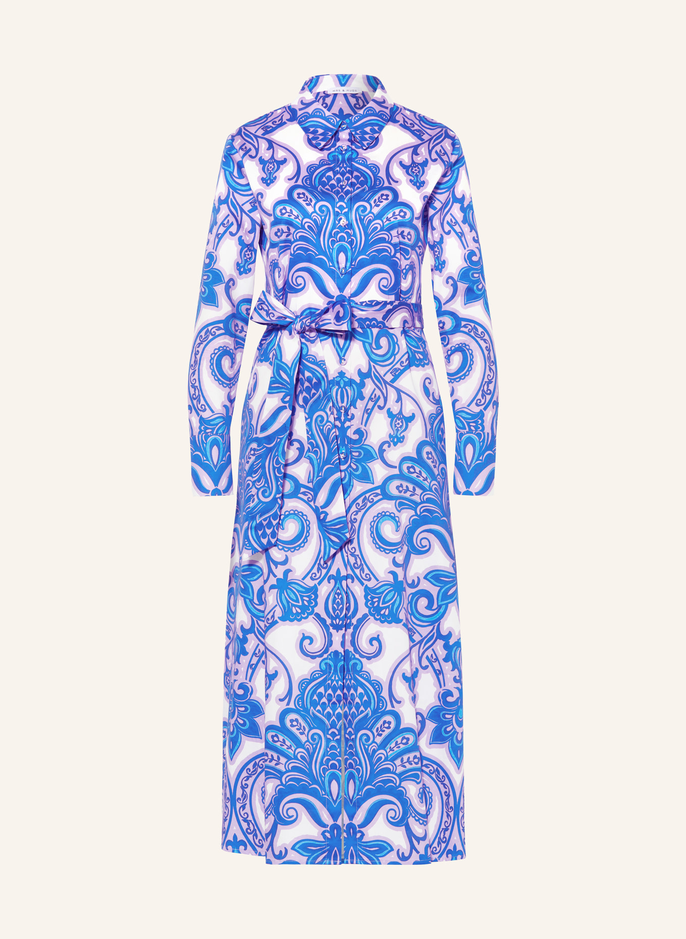 MRS & HUGS Shirt dress, Color: BLUE/ WHITE/ LIGHT PURPLE (Image 1)