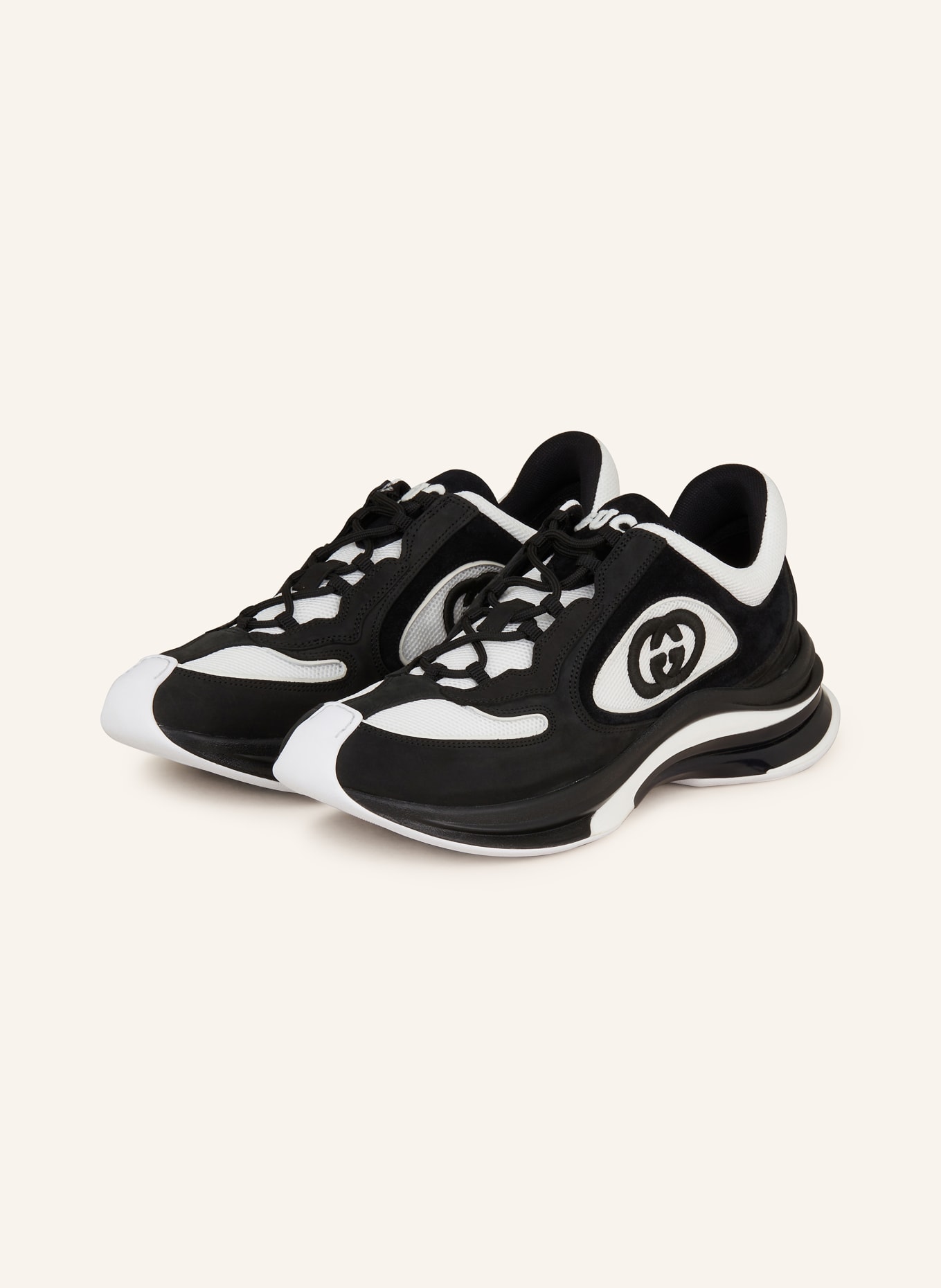 GUCCI Sneakersy RUN PREMIUM, Barva: 1089 BLACK WHITE (Obrázek 1)