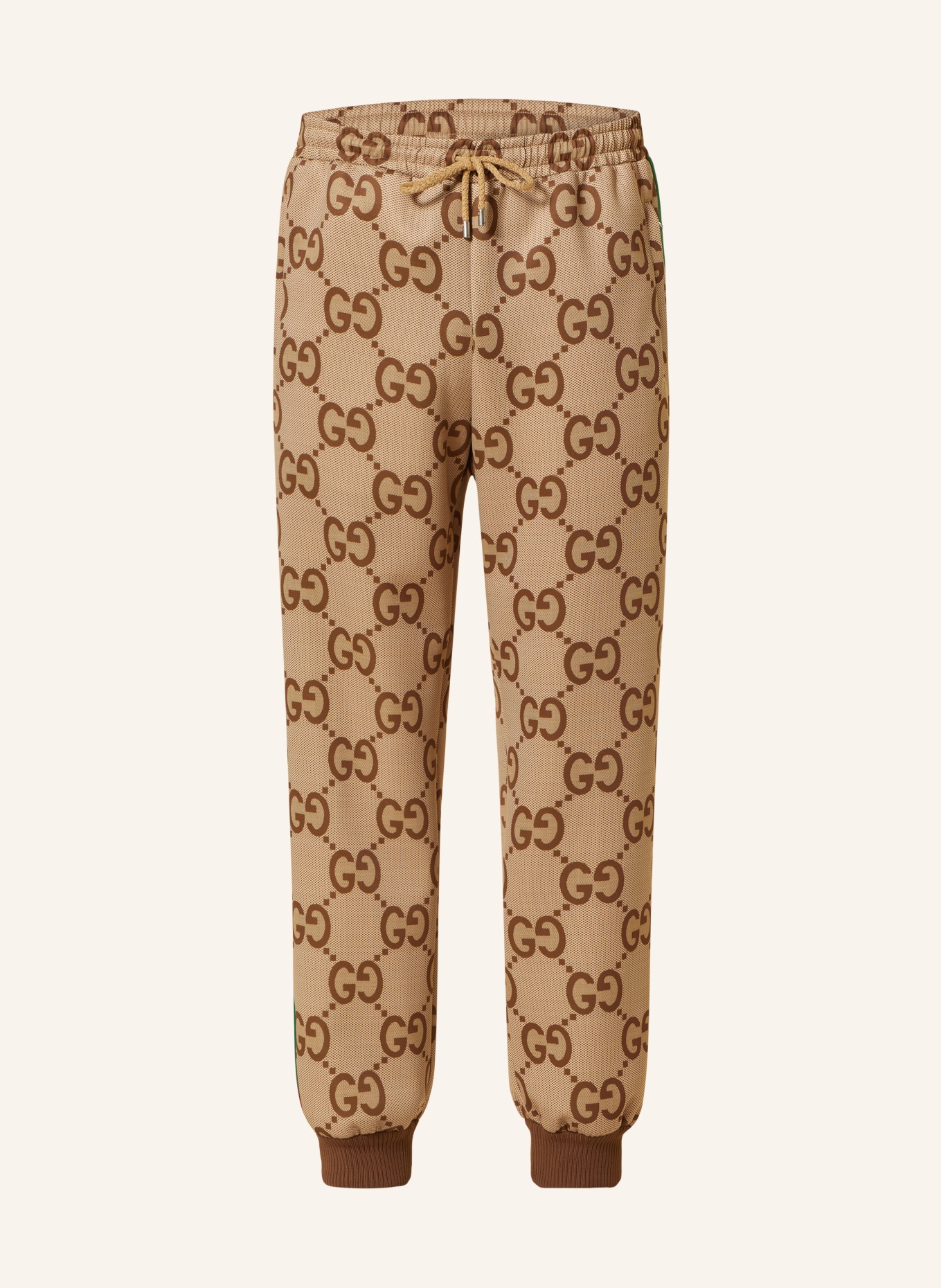 GUCCI Track pants GG SUPREME in beige/ brown