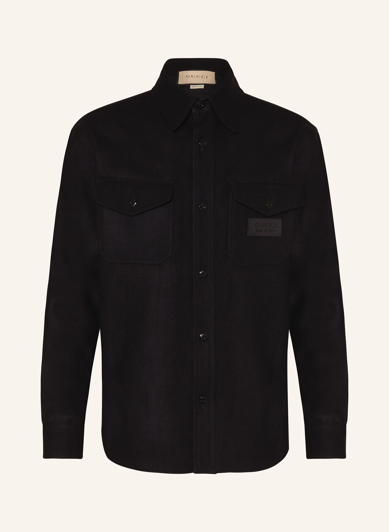 GUCCI Overshirt MELTON, Color: BLACK (Image 1)