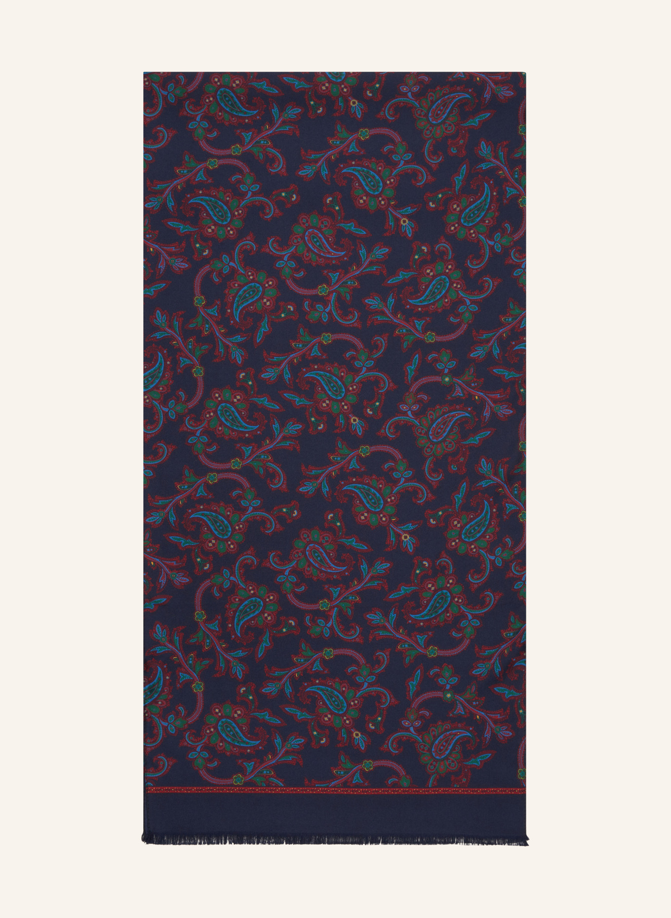 Barbieri Silk scarf, Color: DARK BLUE/ DARK RED (Image 1)
