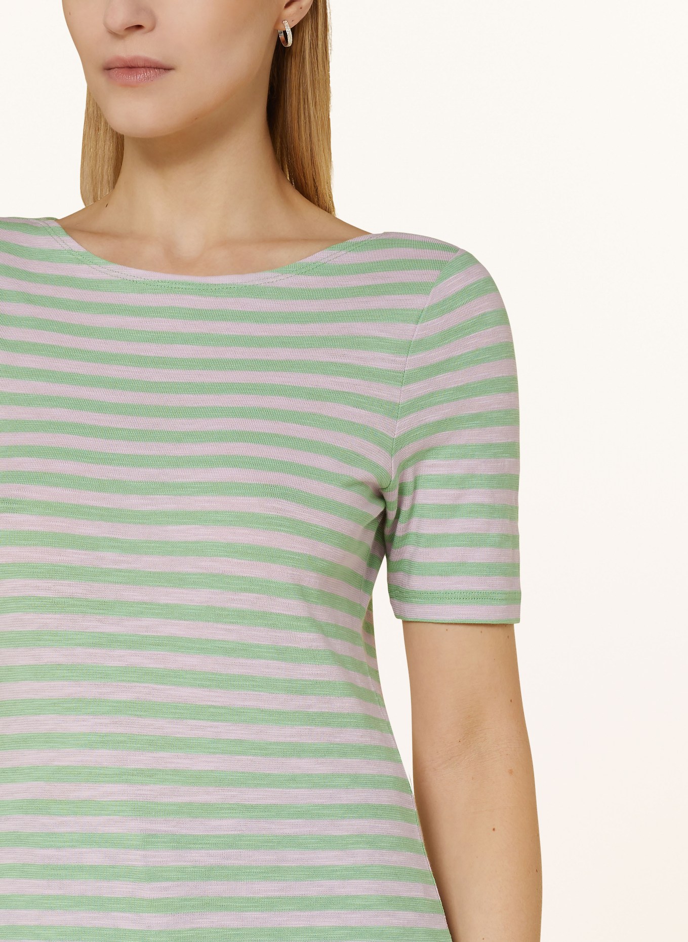 Marc O'Polo T-shirt, Color: LIGHT GREEN/ ROSE (Image 4)