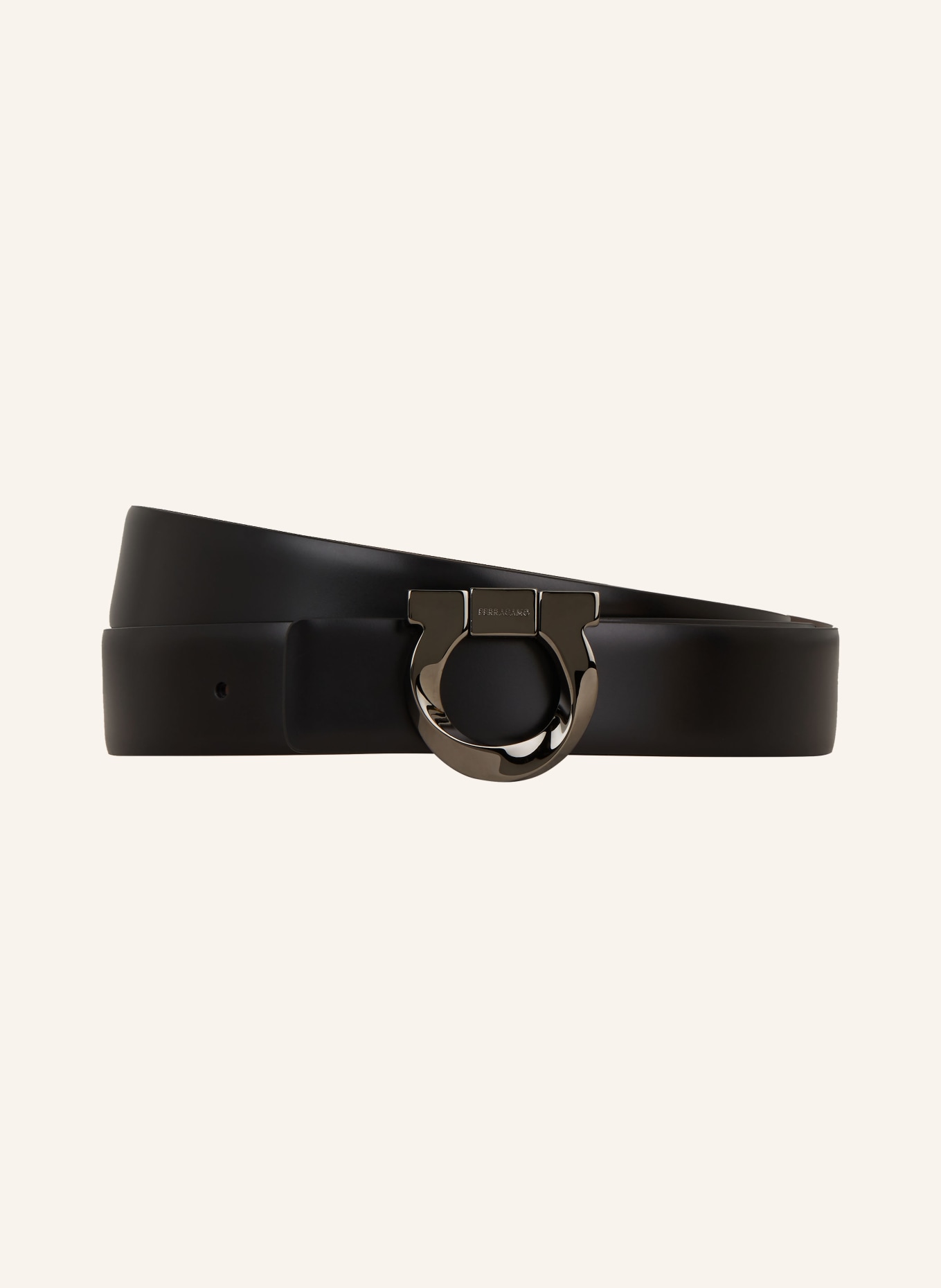 FERRAGAMO Leather belt, Color: BROWN/ BLACK (Image 1)
