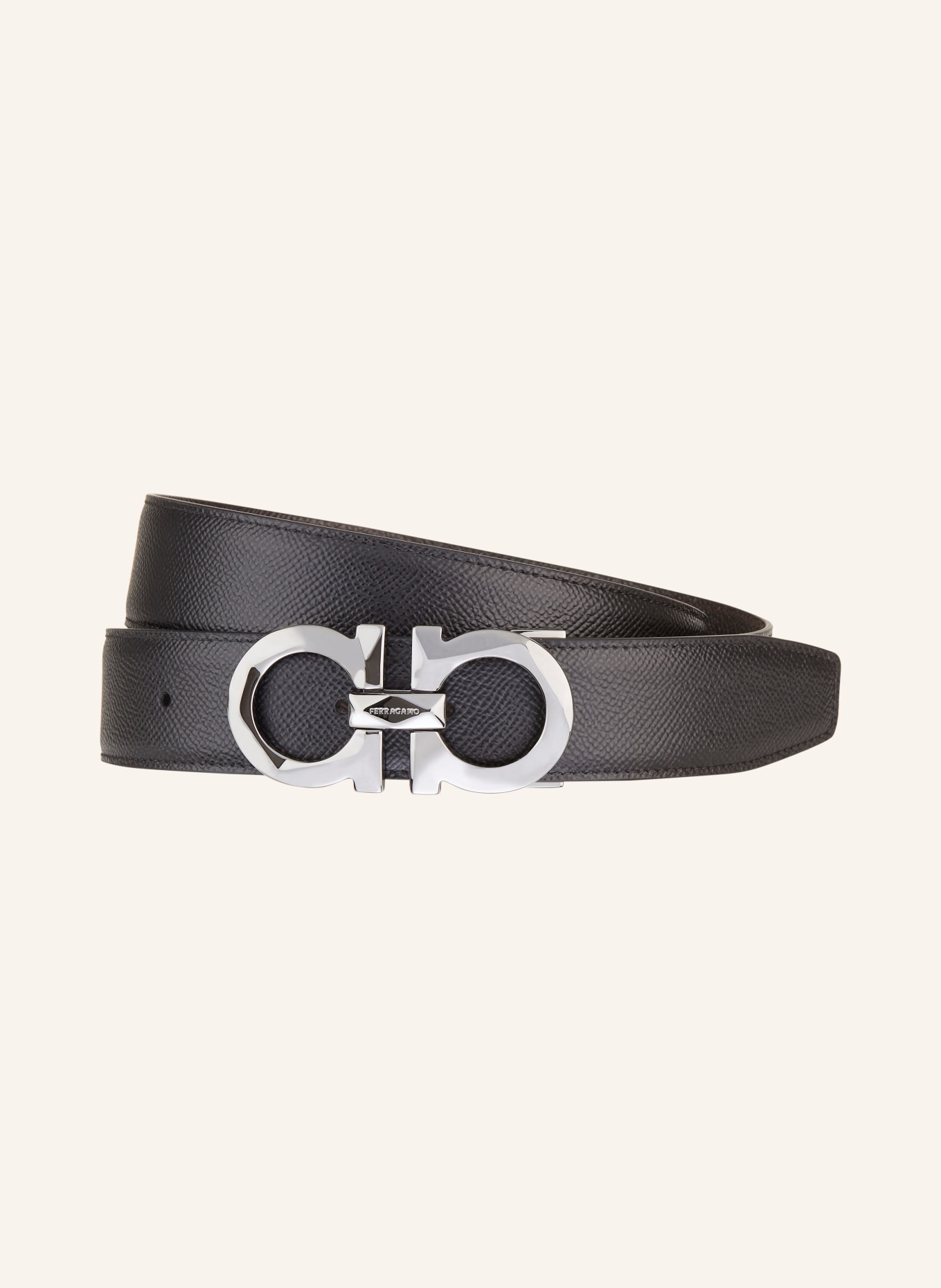 FERRAGAMO Leather belt, Color: BLACK (Image 1)