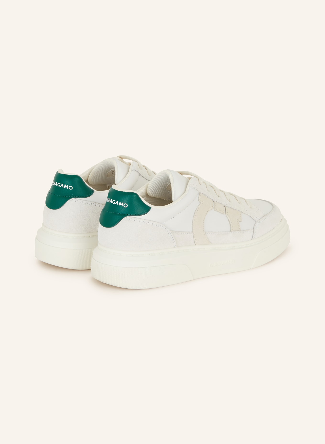 FERRAGAMO Sneakers CASSINA, Color: WHITE/ GREEN (Image 2)