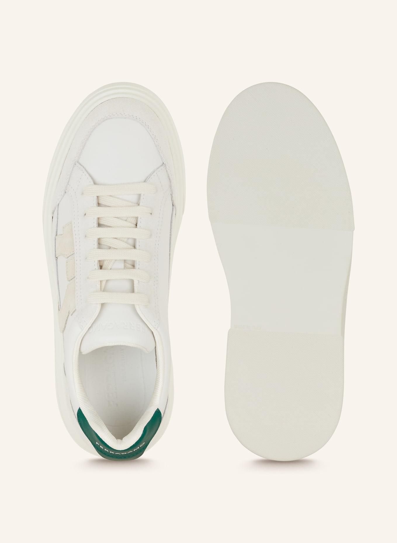 FERRAGAMO Sneakers CASSINA, Color: WHITE/ GREEN (Image 5)