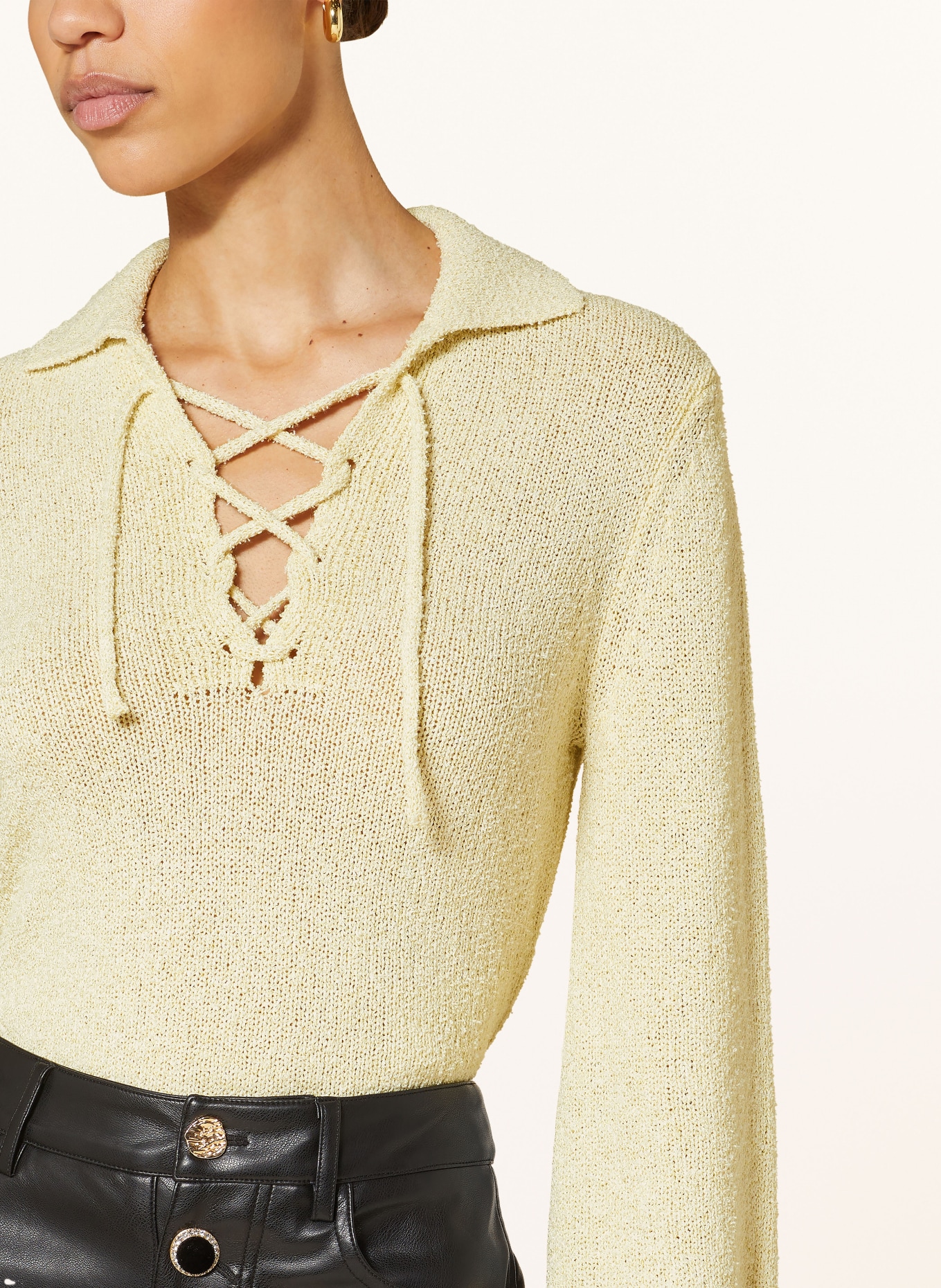 Filippa K Cropped sweater, Color: LIGHT GREEN (Image 4)