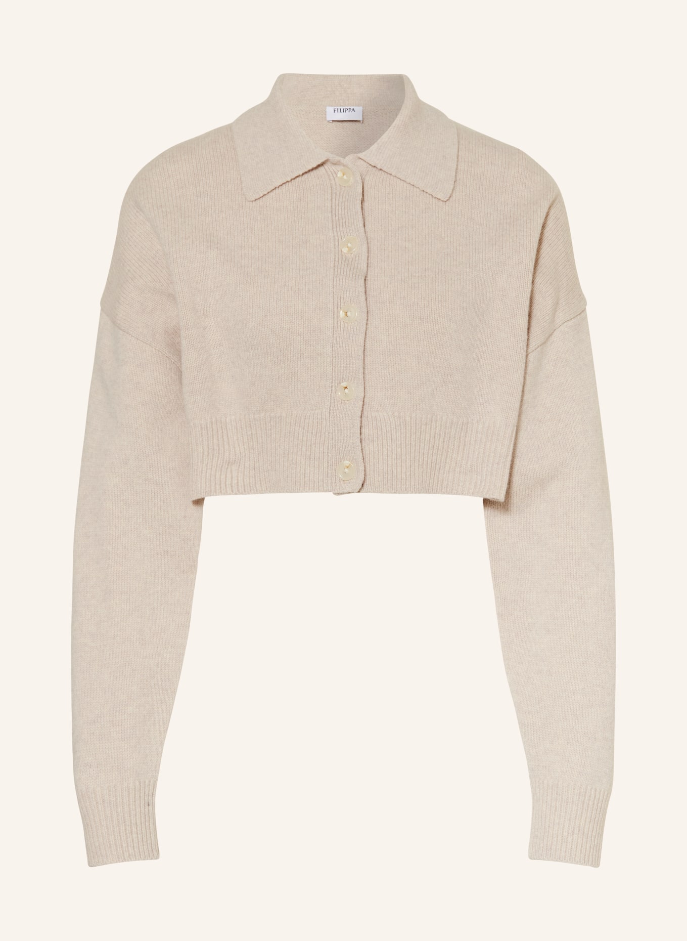 Filippa K Cropped cardigan, Color: TAUPE (Image 1)