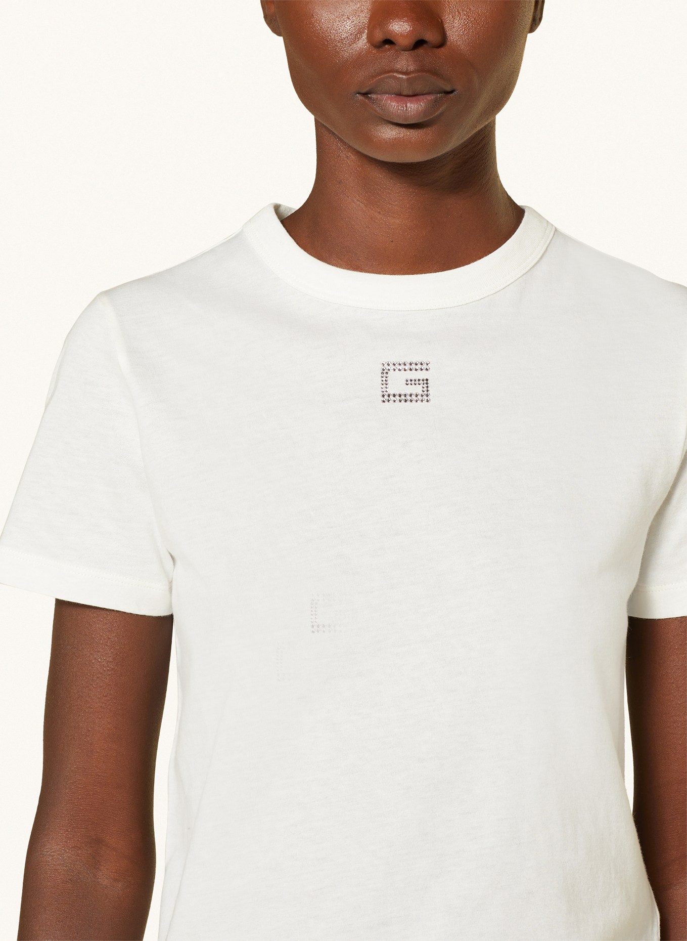 GUCCI T-shirt with decorative gems, Color: WHITE (Image 4)