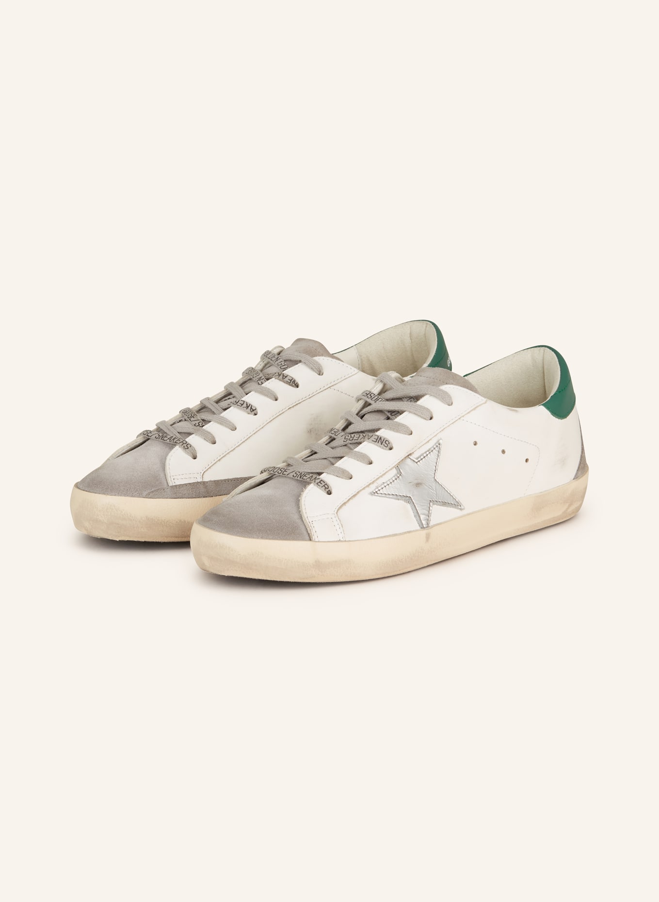 GOLDEN GOOSE Sneakers SUPERSTAR, Color: WHITE/ GREEN (Image 1)