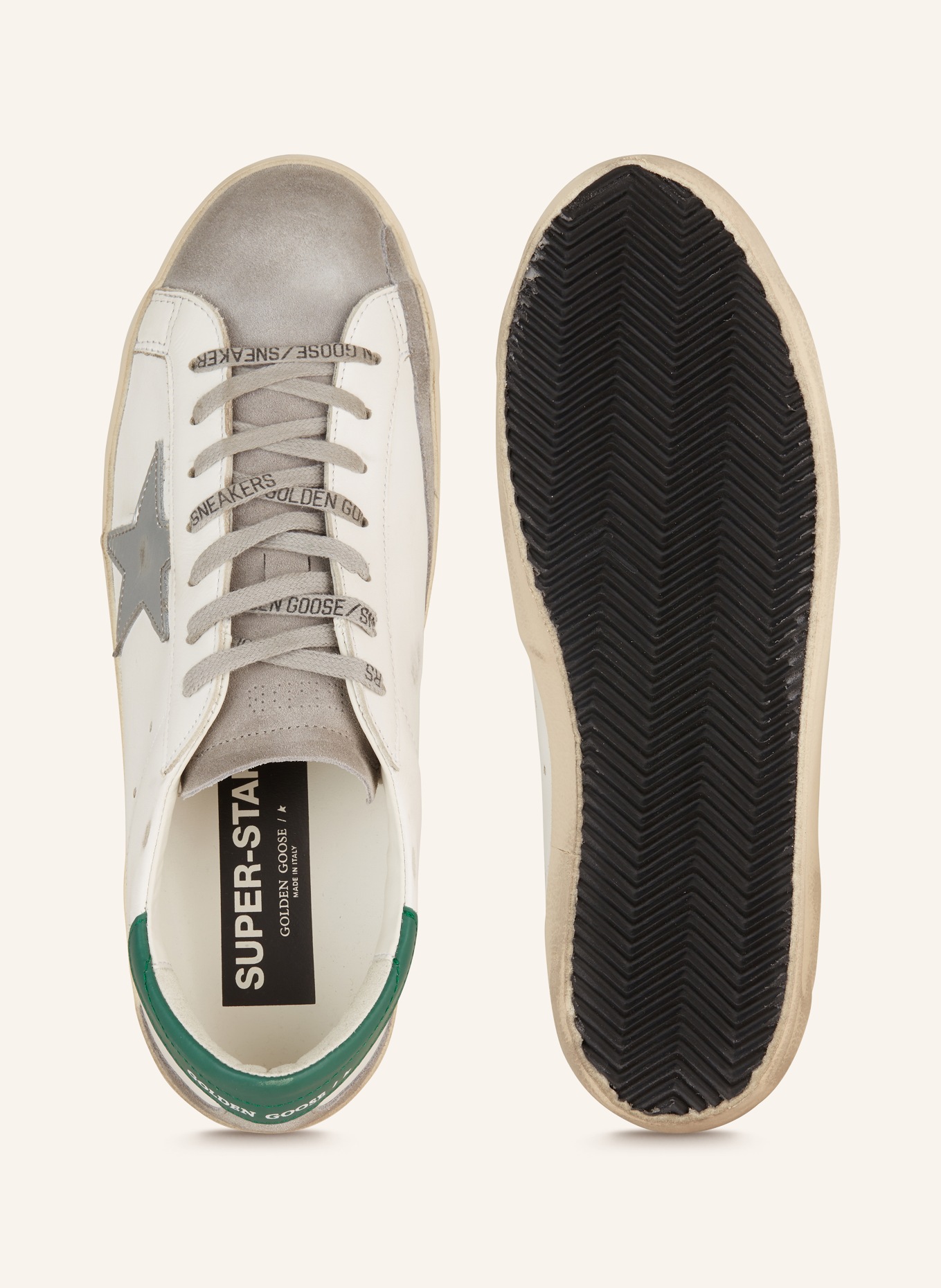 GOLDEN GOOSE Sneakers SUPERSTAR, Color: WHITE/ GREEN (Image 5)