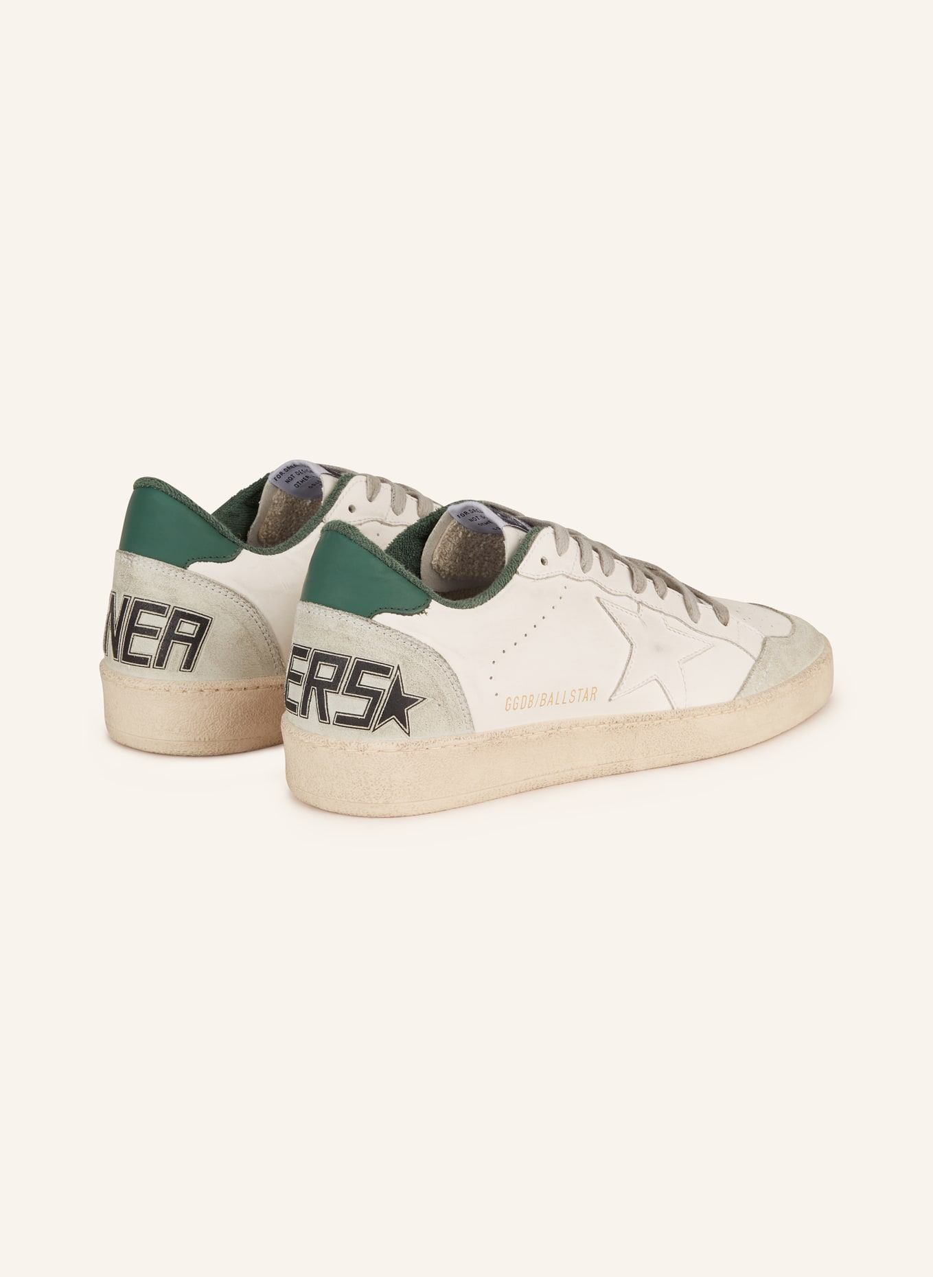 GOLDEN GOOSE Sneakers BALL STAR, Color: WHITE/ GREEN (Image 2)