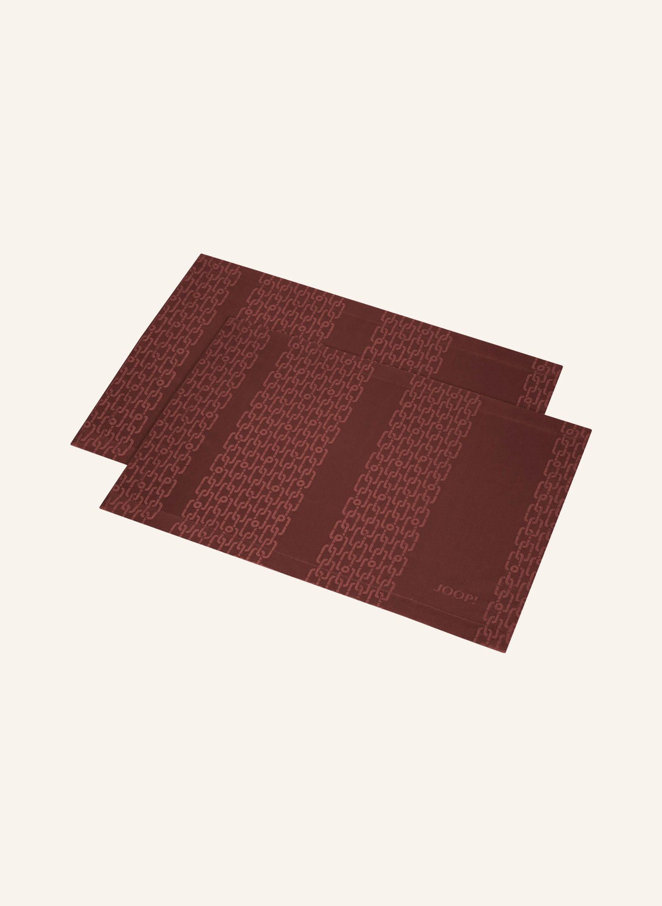 JOOP! Set of 2 placemats JOOP! CHAINS, Color: DARK RED (Image 1)