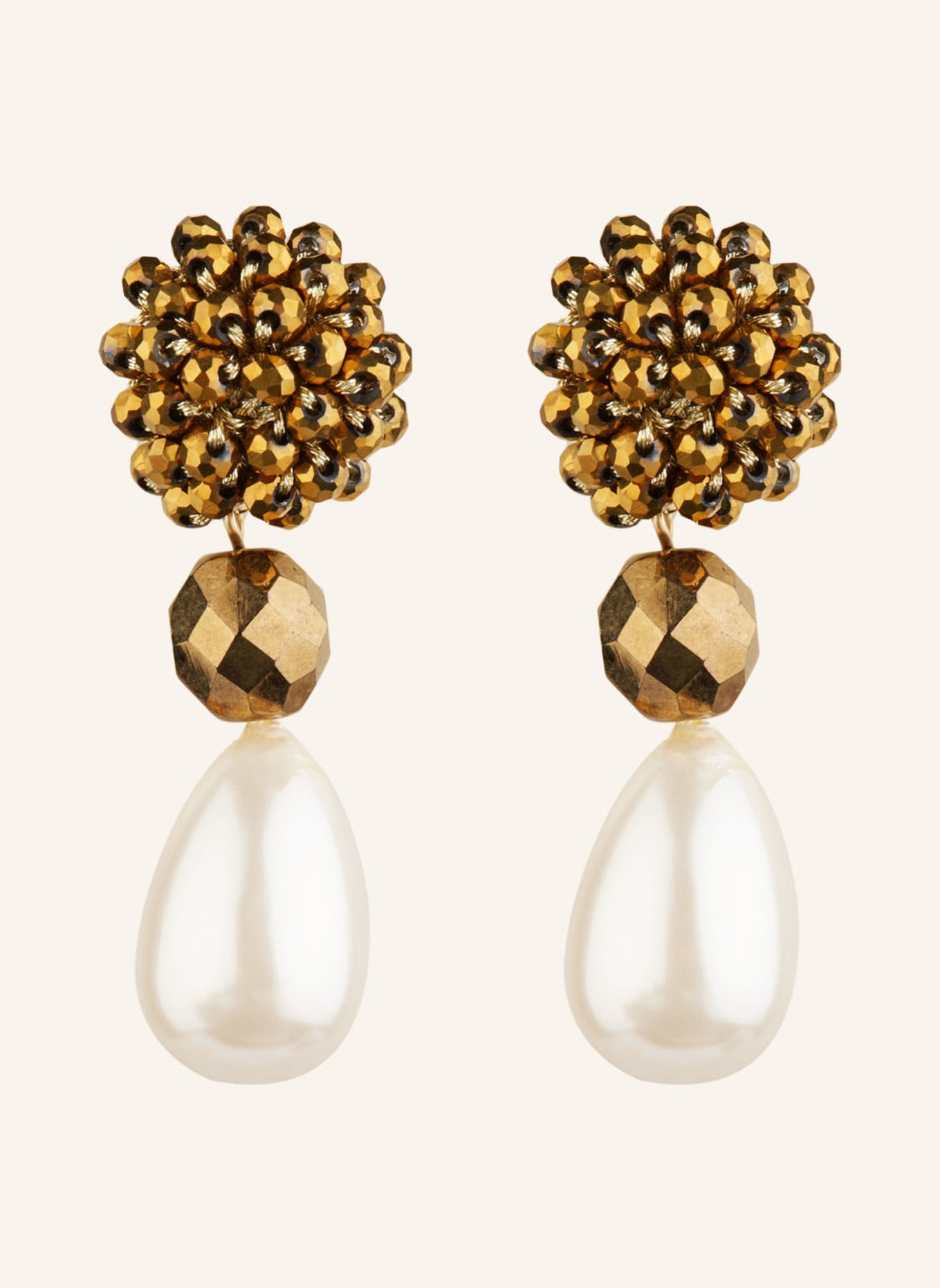 Seenberg Ohrhänger: GOLD / ECRU