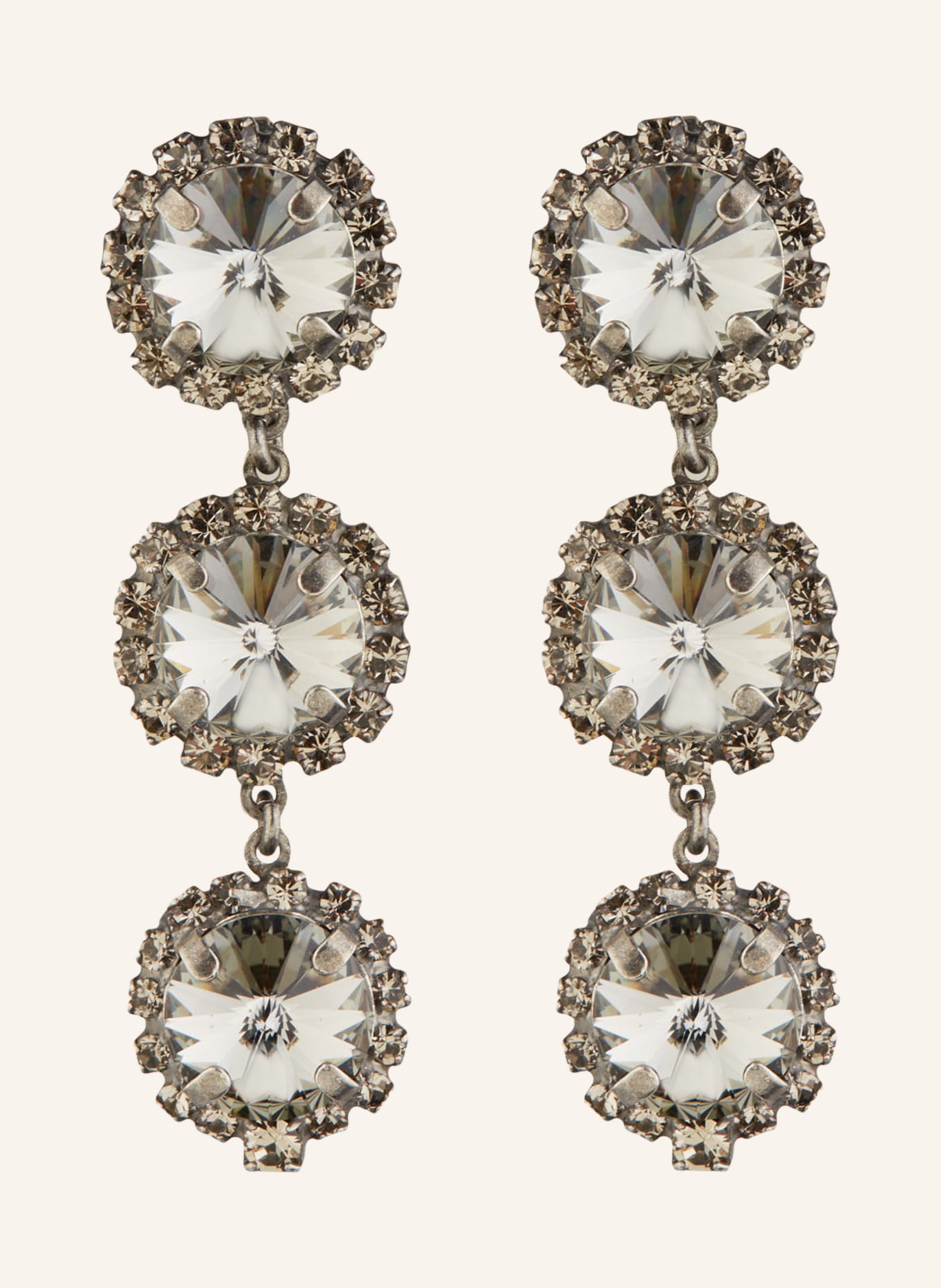 Seenberg Dangle earrings, Color: DARK GRAY (Image 1)