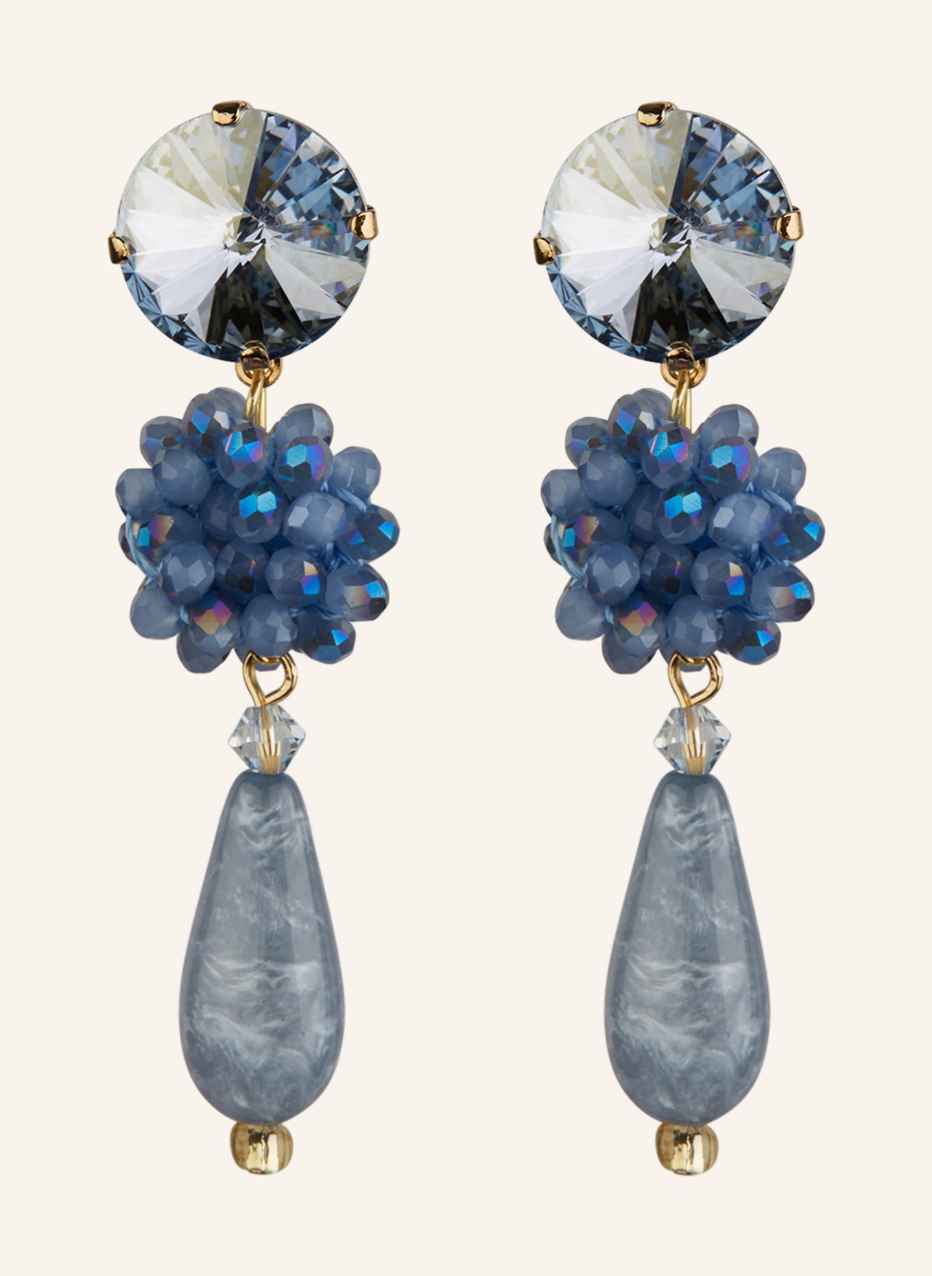 Seenberg Dangle earrings, Color: LIGHT BLUE (Image 1)