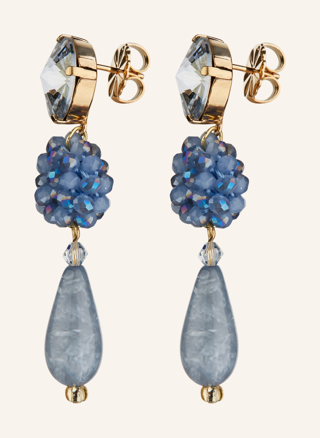 Seenberg Dangle earrings, Color: LIGHT BLUE (Image 2)