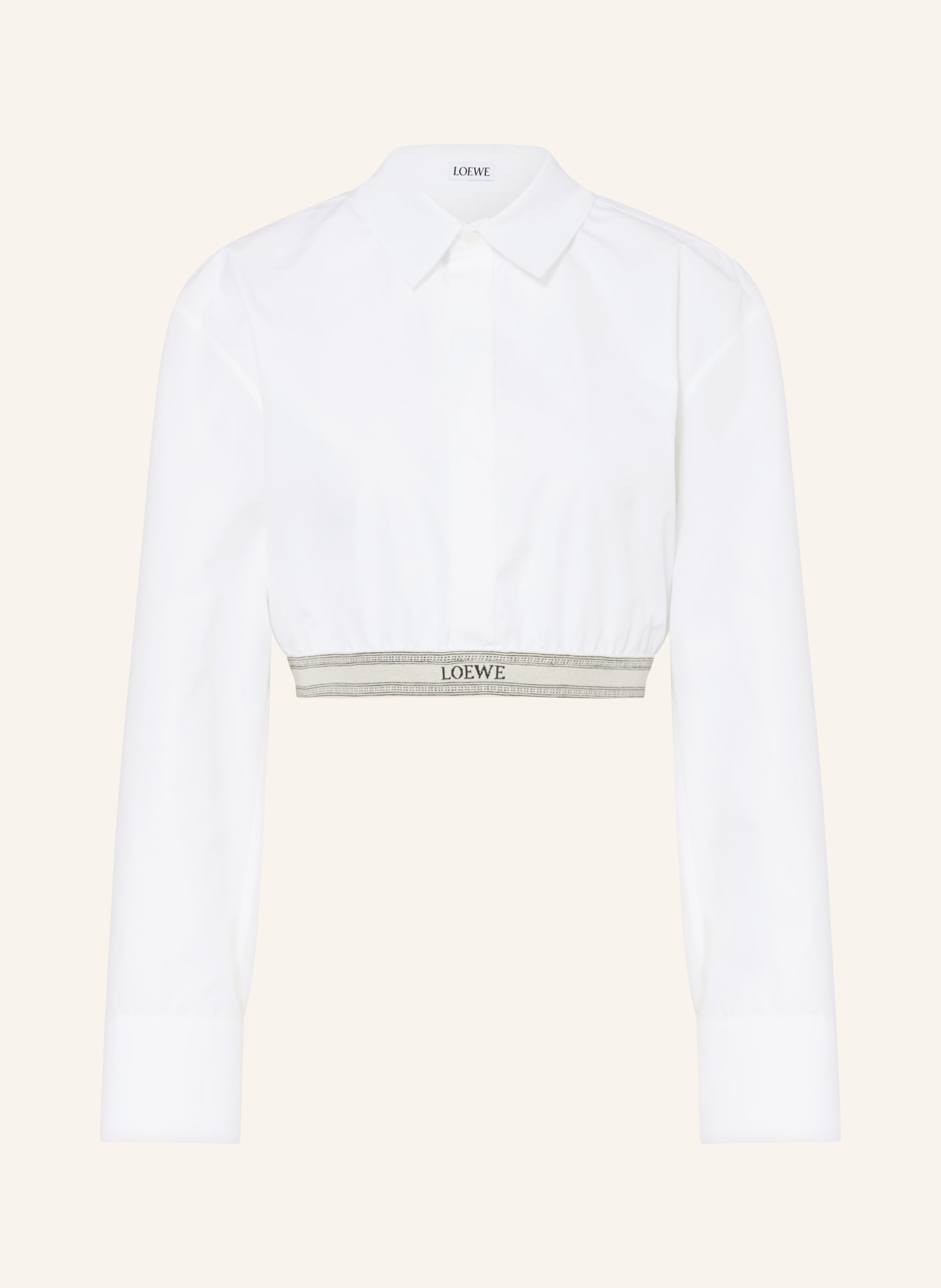 LOEWE Cropped shirt blouse, Color: WHITE (Image 1)