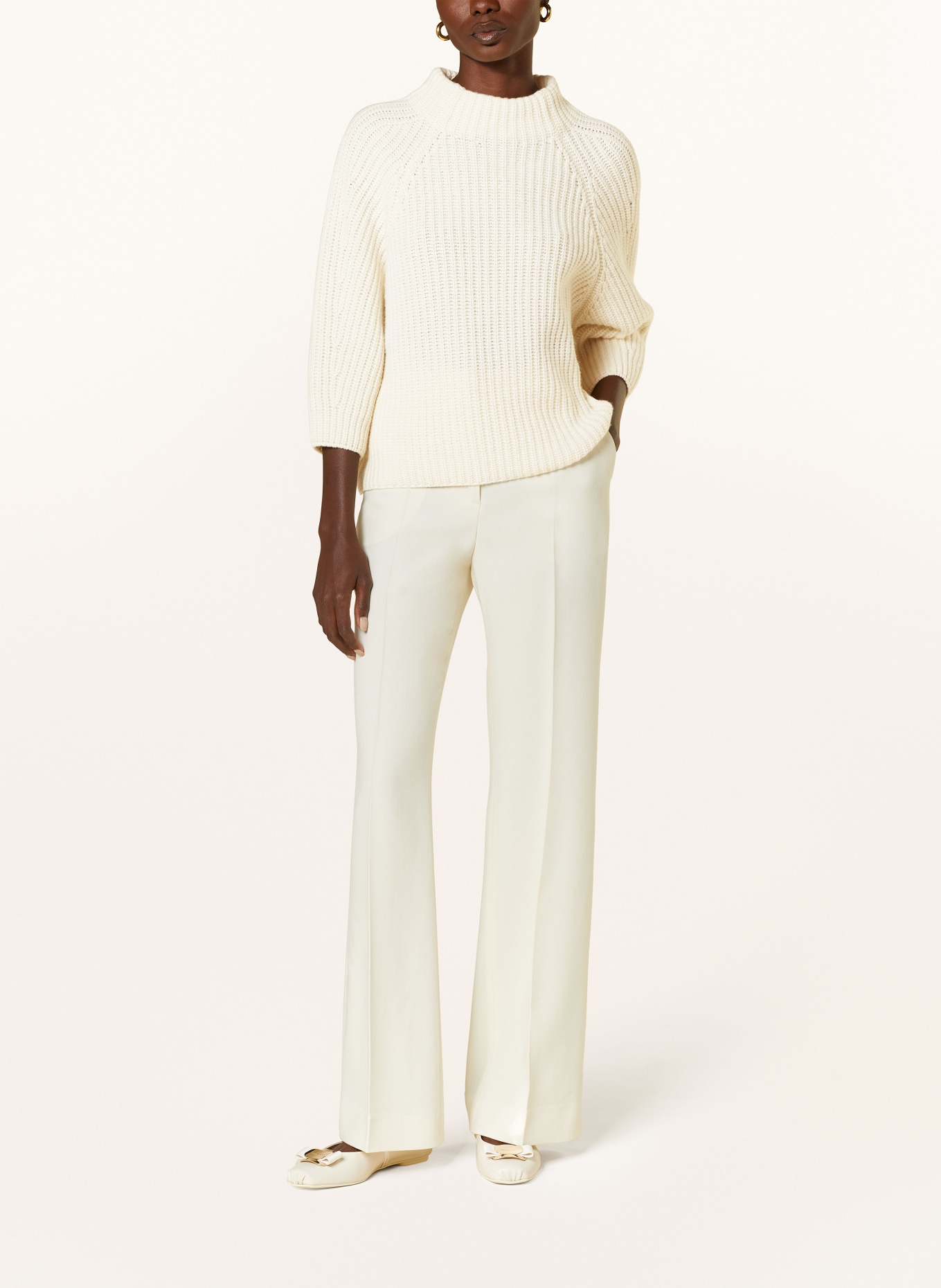 IRIS von ARNIM Cashmere sweater FALLOU with 3/4 sleeves, Color: ECRU (Image 2)