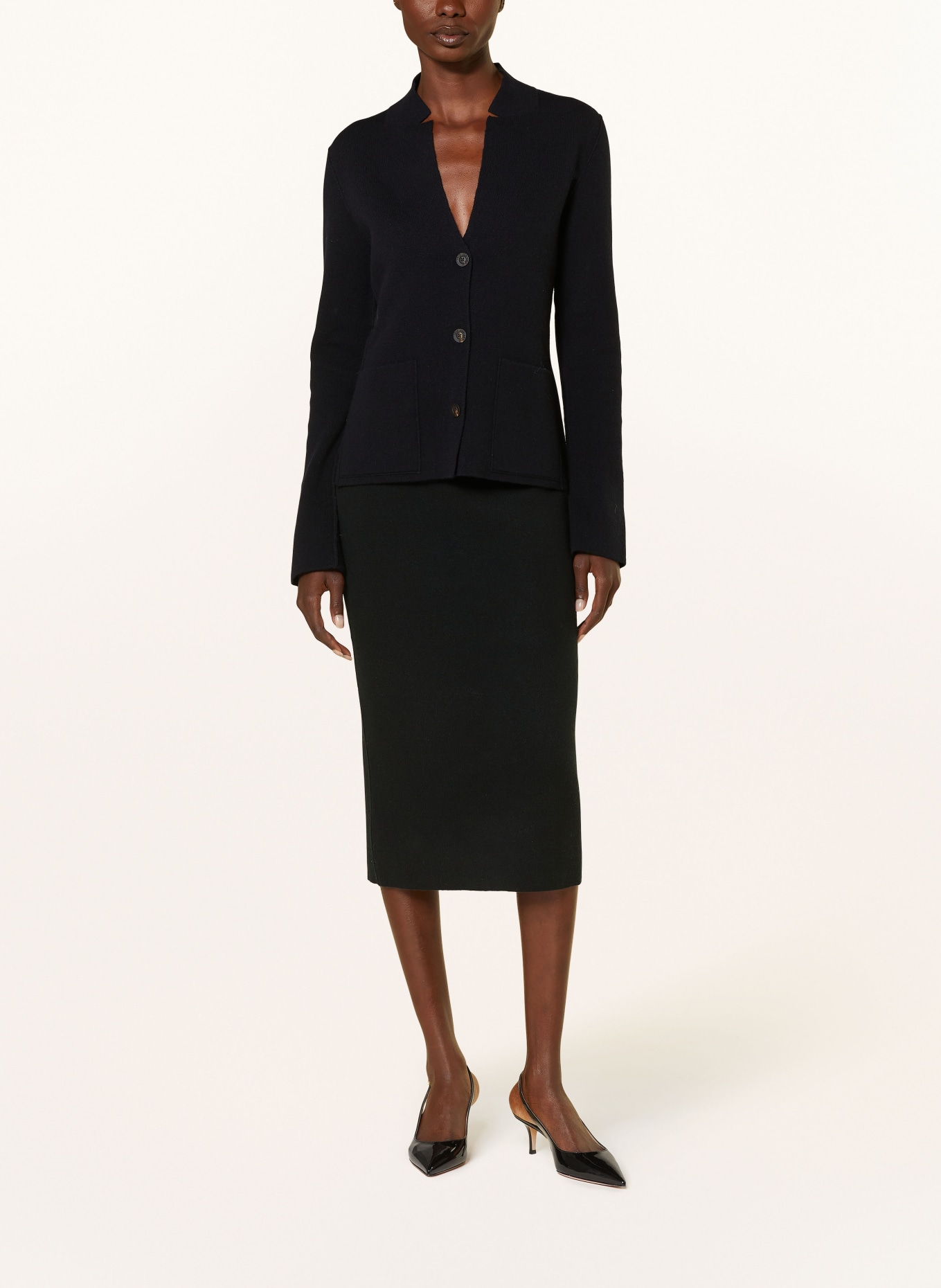 IRIS von ARNIM Knit skirt ABELLA in cashmere, Color: BLACK (Image 2)