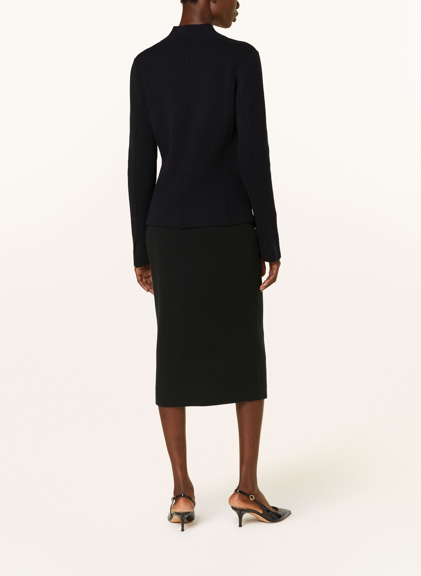 IRIS von ARNIM Knit skirt ABELLA in cashmere, Color: BLACK (Image 3)