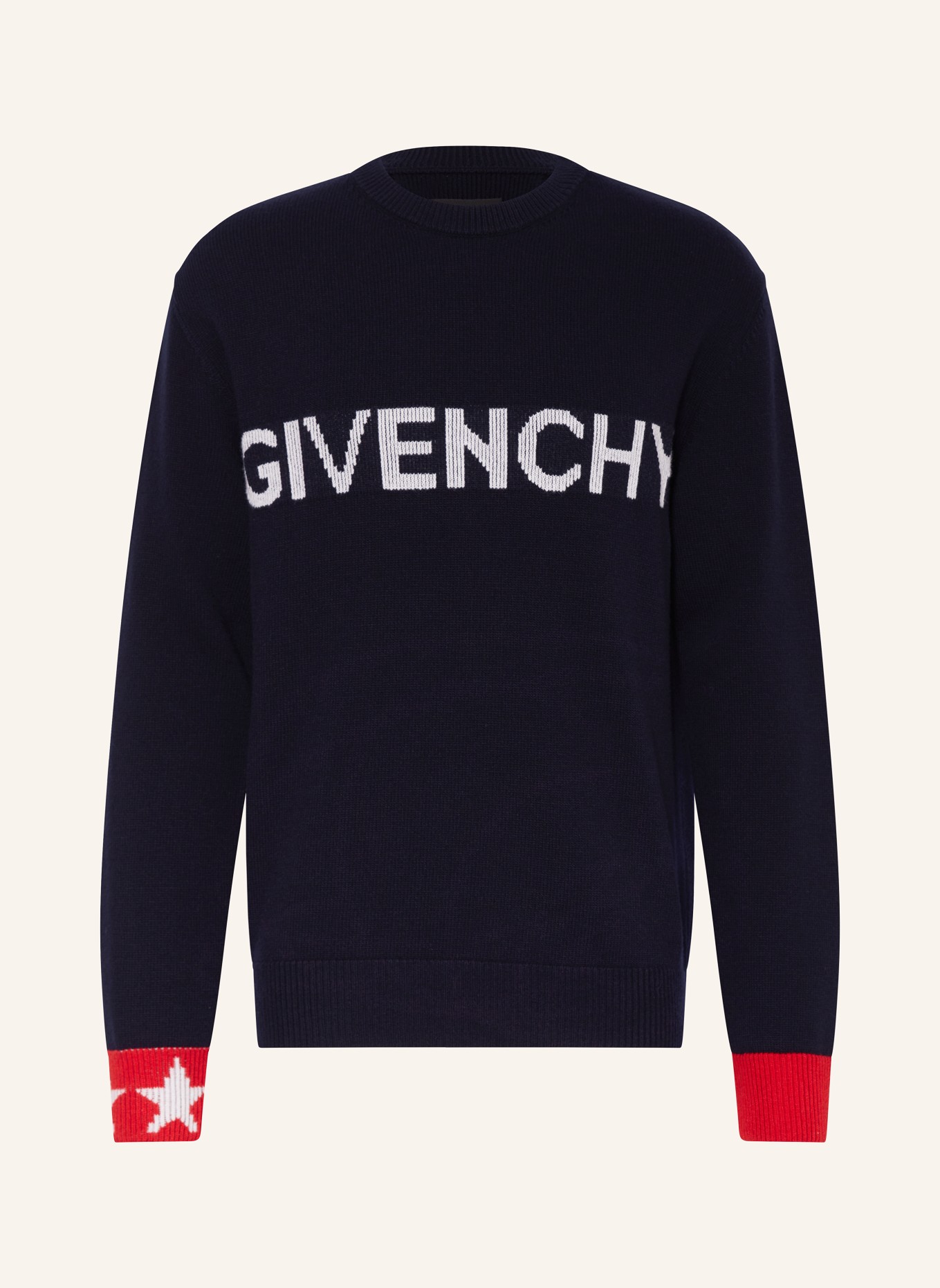 GIVENCHY Sweater, Color: DARK BLUE/ WHITE/ RED (Image 1)