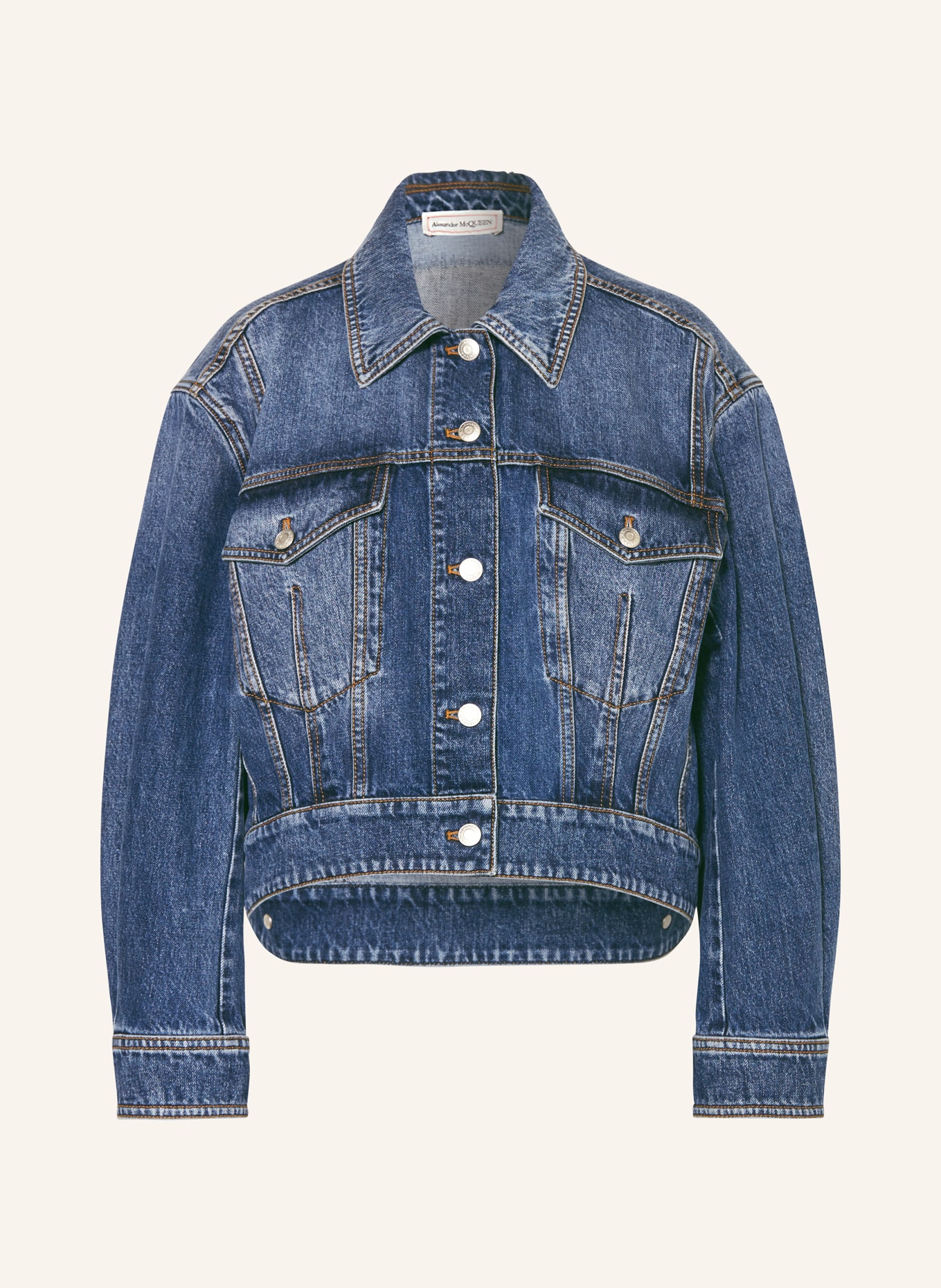 Alexander McQUEEN Kurtka jeansowa, Kolor: 4109 WORN WASH (Obrazek 1)