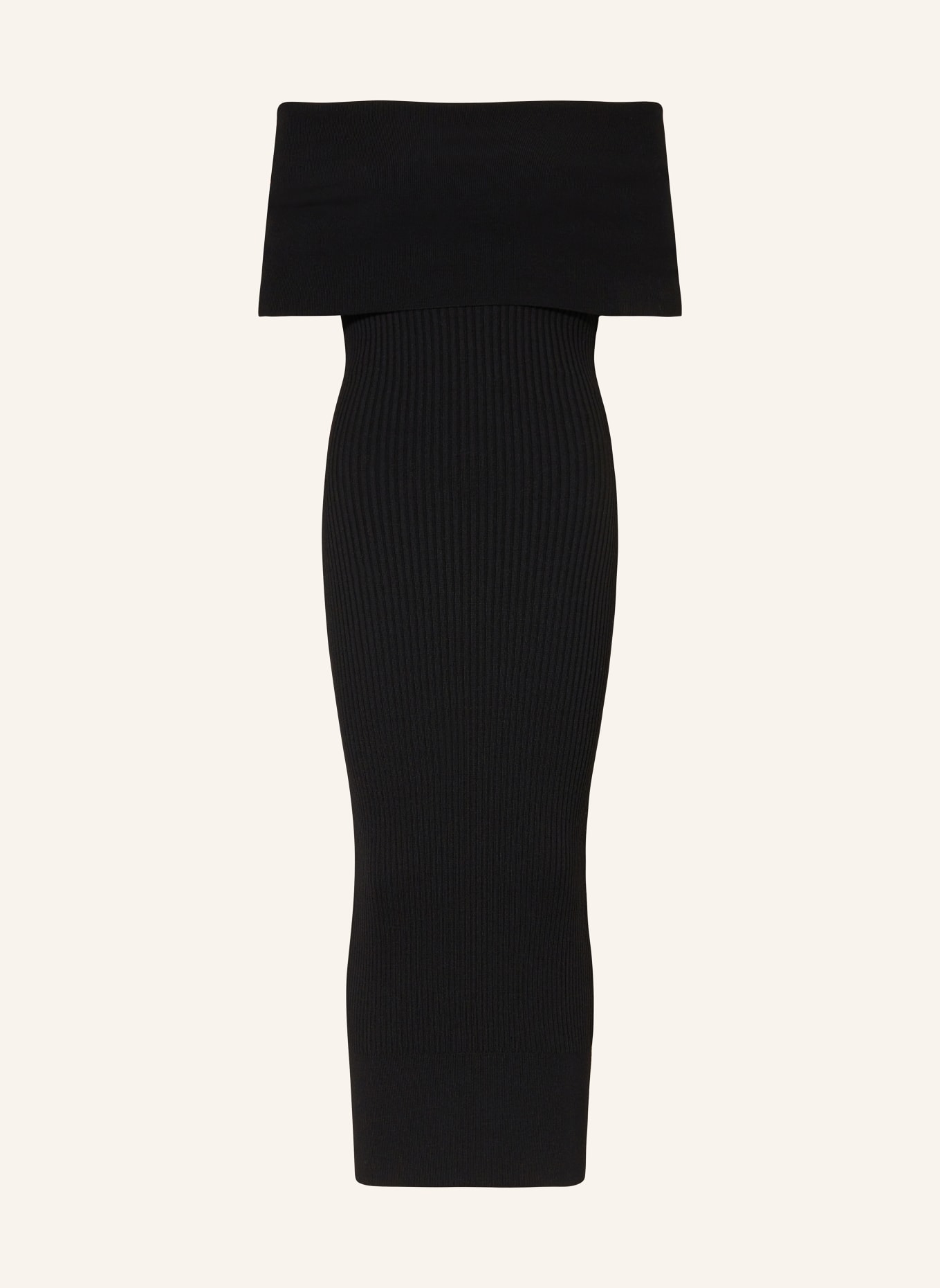 Alexander McQUEEN Off-shoulder knit dress, Color: BLACK (Image 1)
