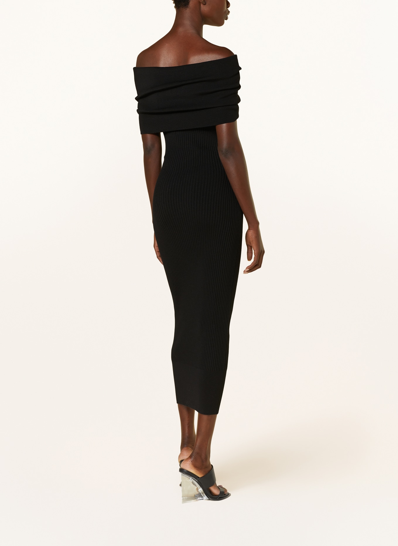 Alexander McQUEEN Off-shoulder knit dress, Color: BLACK (Image 3)