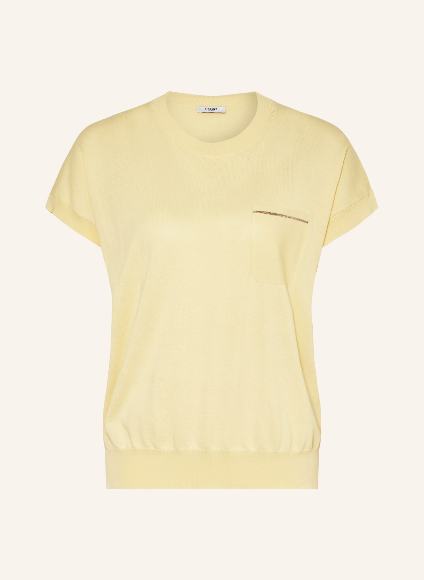 PESERICO Úpletové tričko, Barva: TMAVĚ ŽLUTÁ (Obrázek 1)