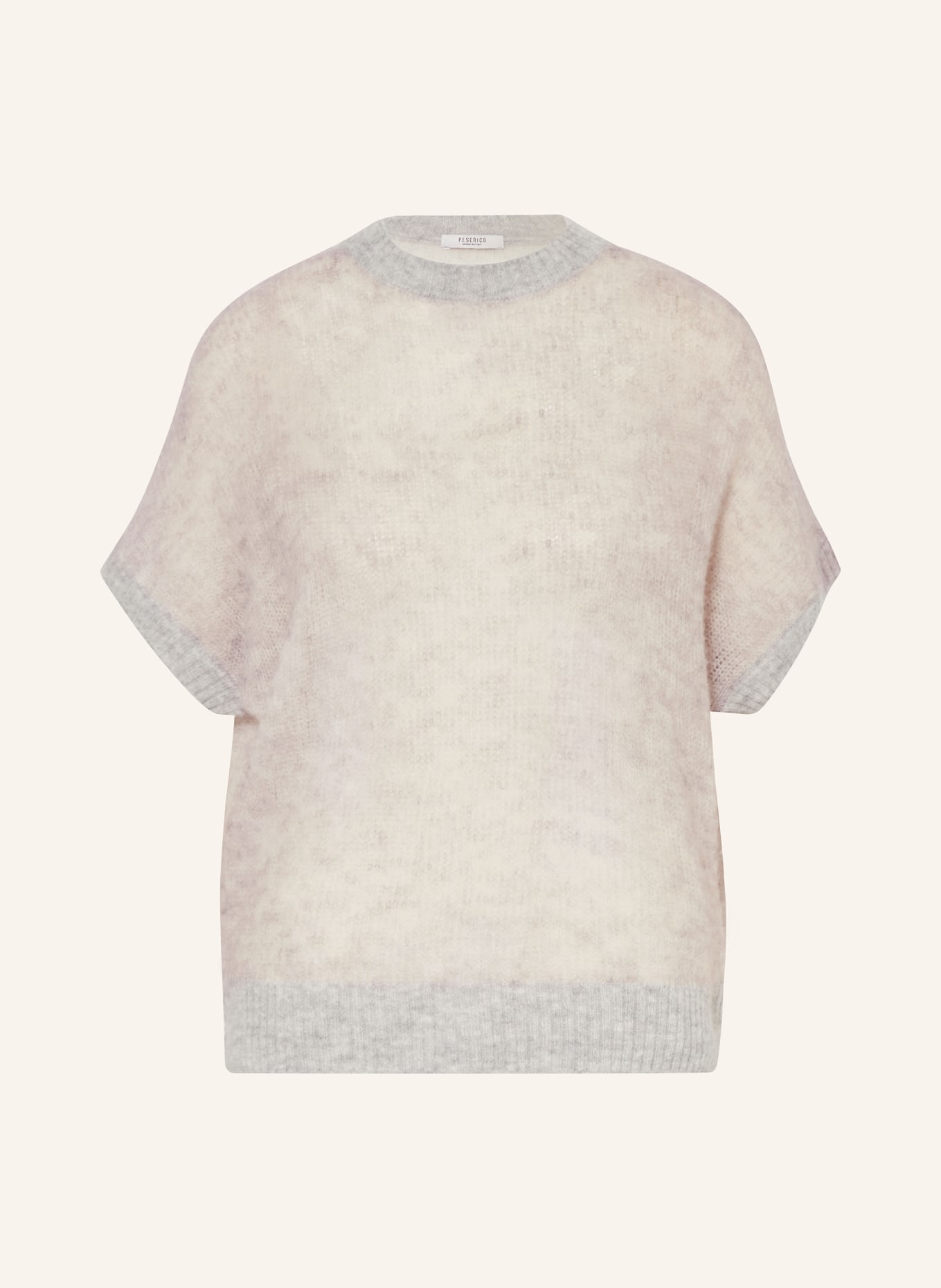 PESERICO Úpletové tričko s alpakou, Barva: SVĚTLE ŠEDÁ (Obrázek 1)