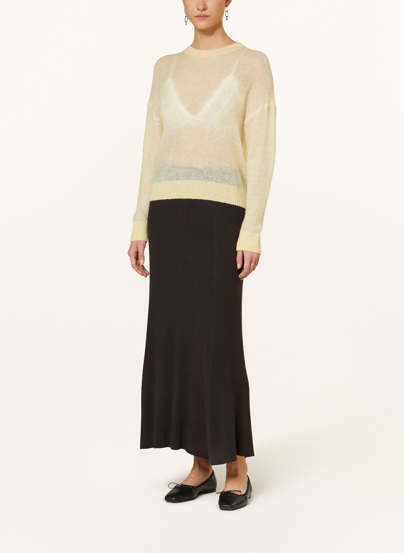 PESERICO Sweater with alpaca, Color: LIGHT YELLOW (Image 2)