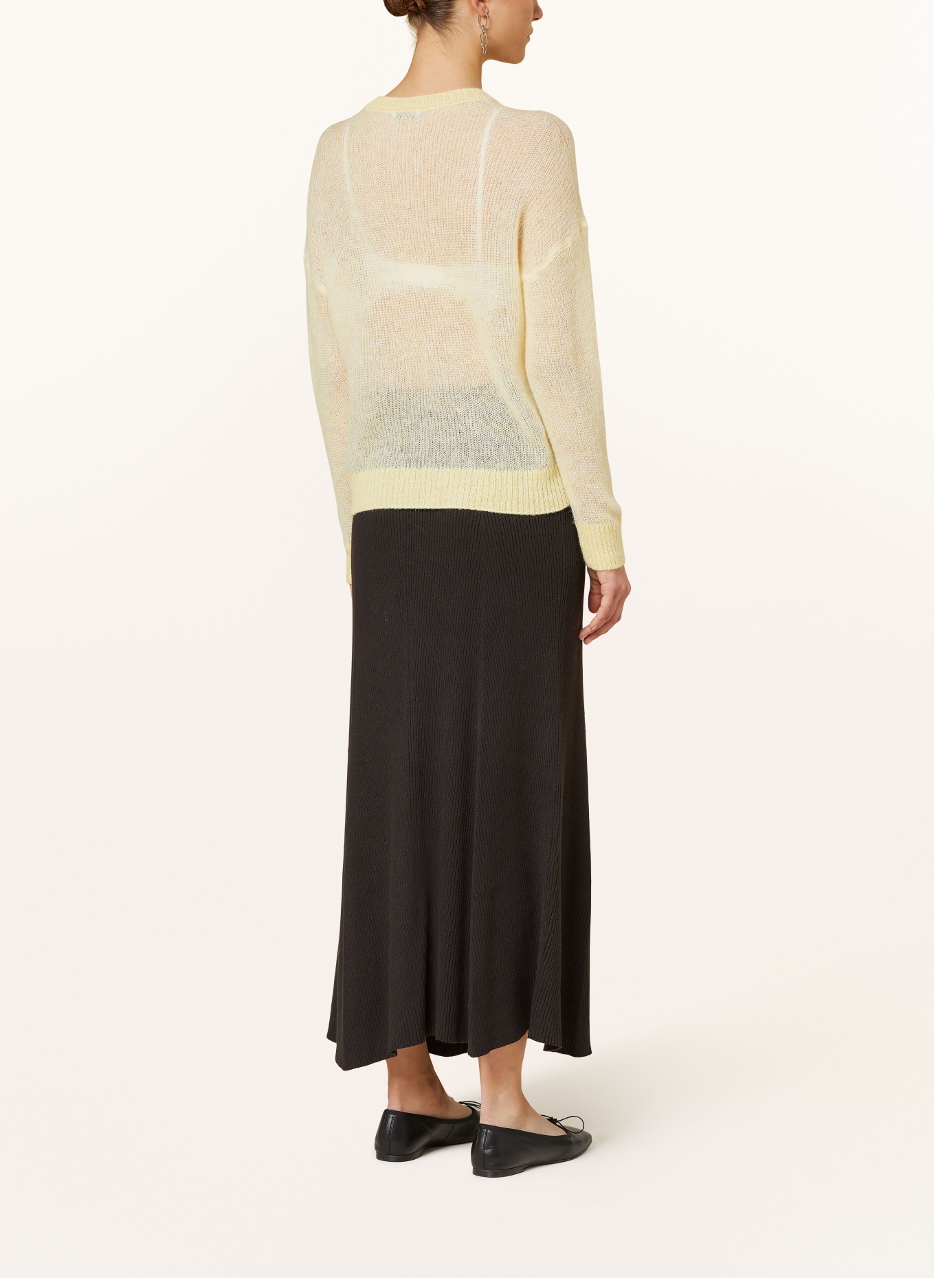 PESERICO Sweater with alpaca, Color: LIGHT YELLOW (Image 3)