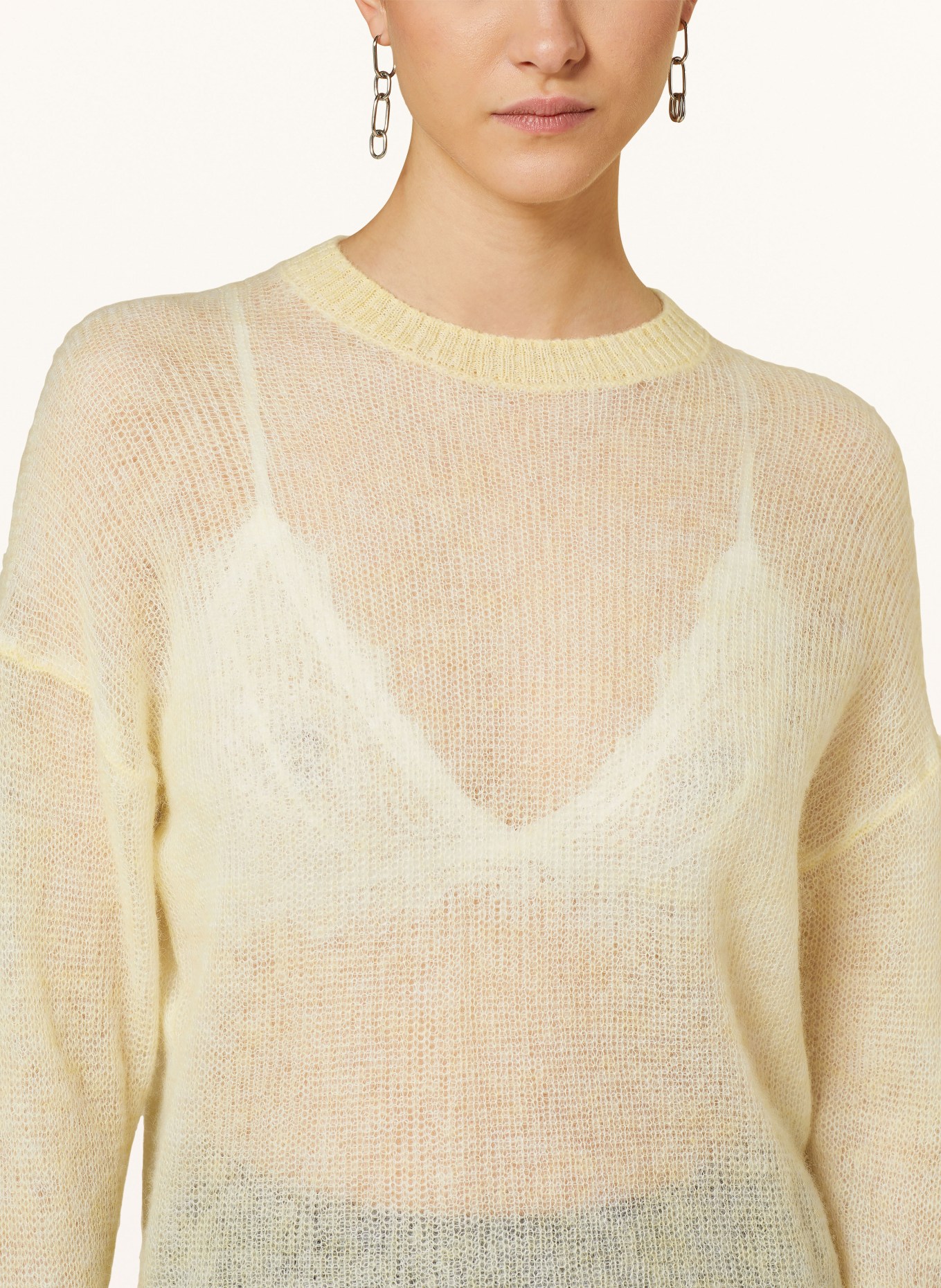 PESERICO Sweater with alpaca, Color: LIGHT YELLOW (Image 4)
