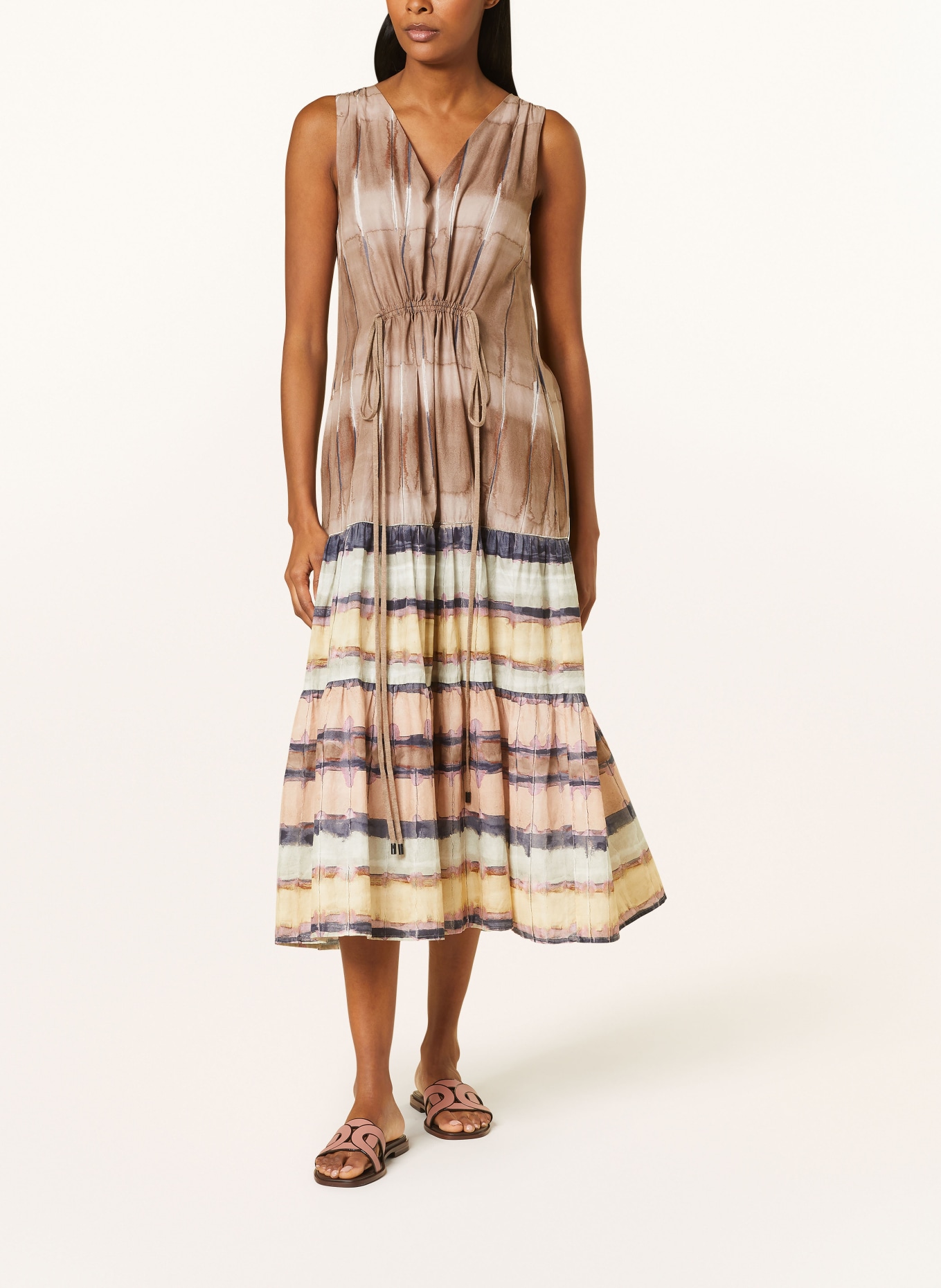 PESERICO Kleid mit Schmuckperlen, Farbe: BEIGE (Bild 2)