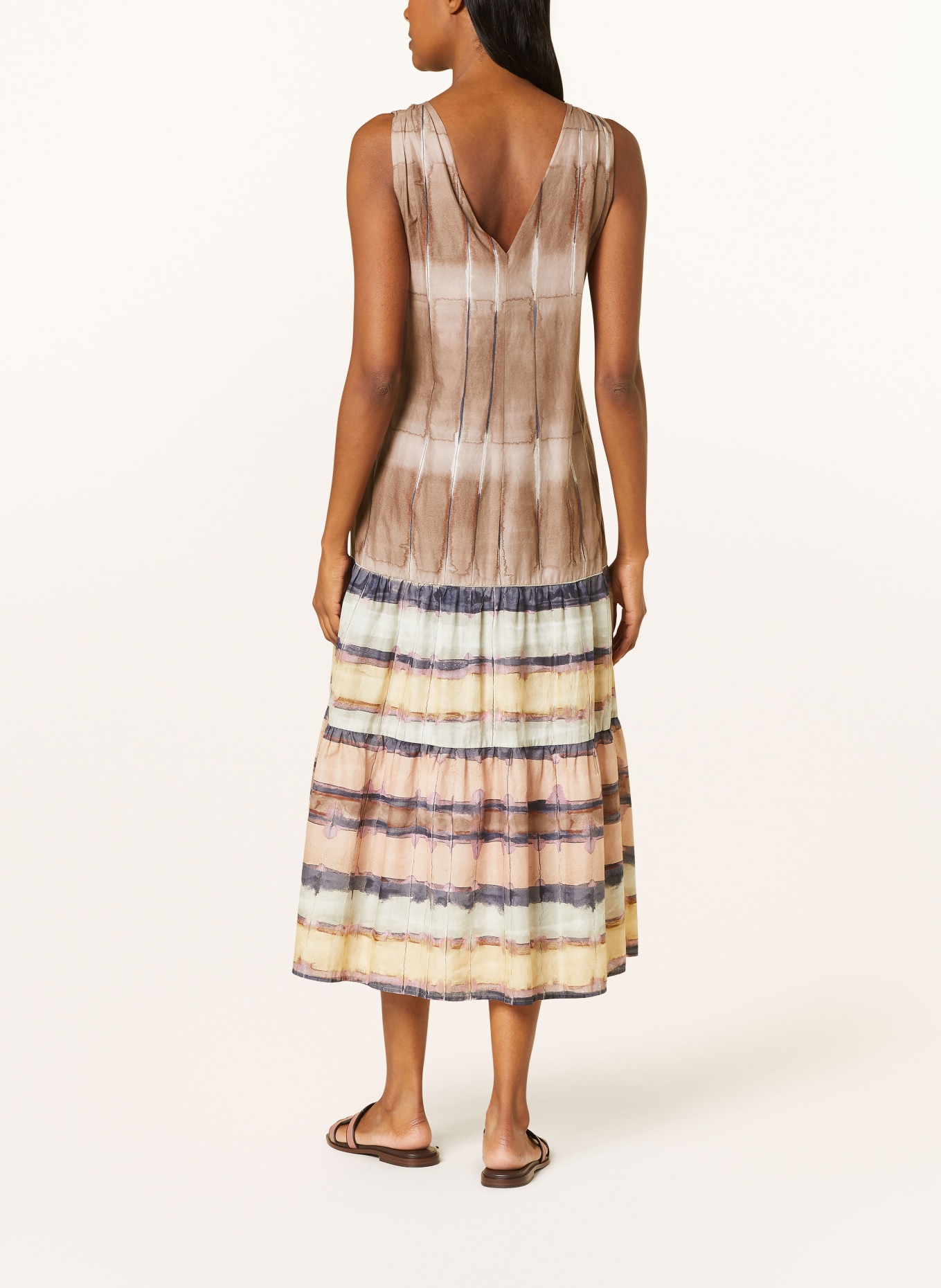 PESERICO Dress with decorative beads, Color: BEIGE (Image 3)