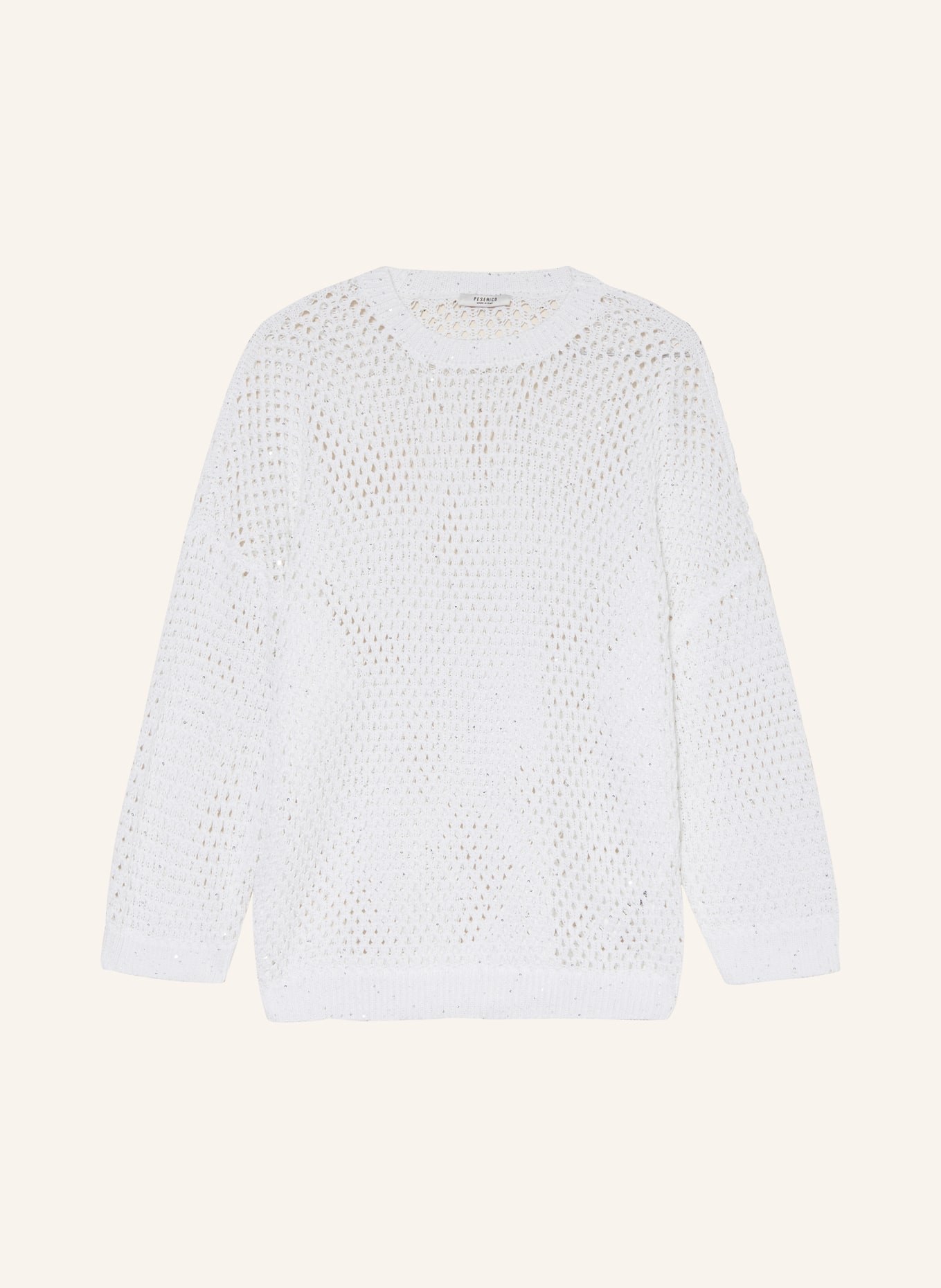 PESERICO Sweater with sequins, Color: WHITE (Image 1)