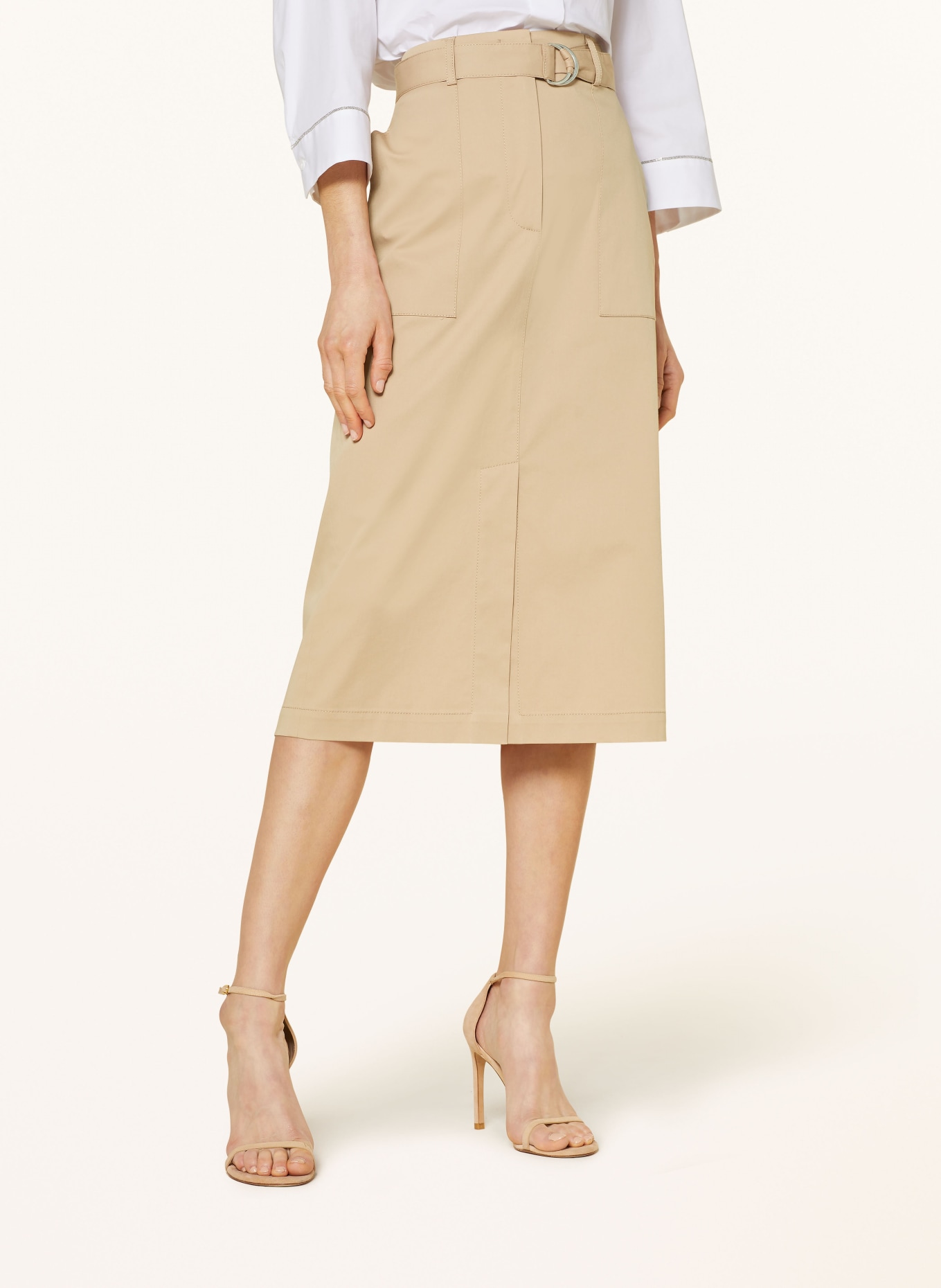 PESERICO Skirt, Color: BEIGE (Image 4)