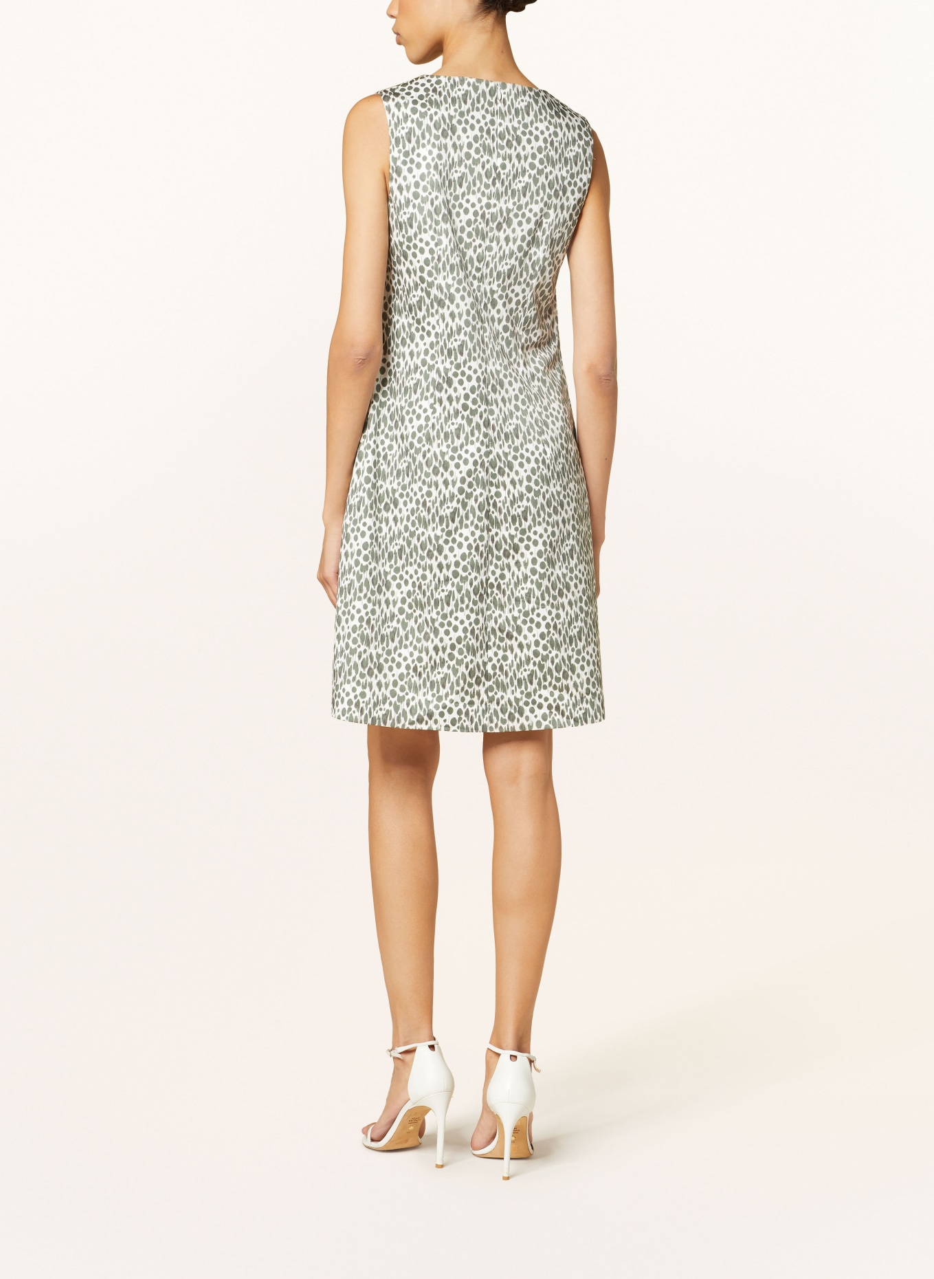PESERICO Sheath dress, Color: WHITE/ GREEN (Image 3)