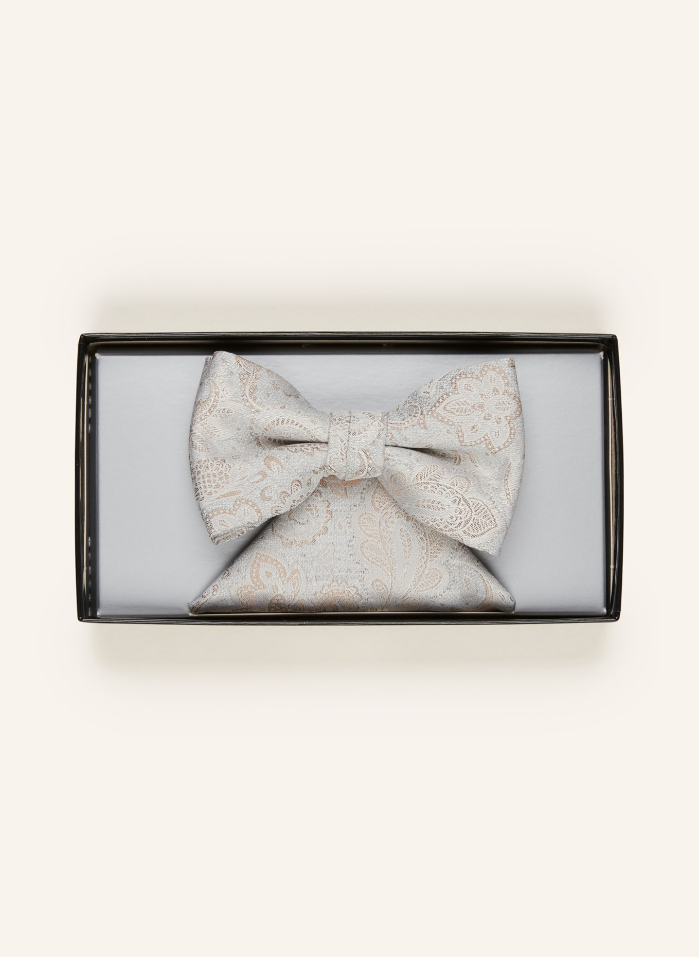 WILVORST Set: Bow tie and pocket square, Color: LIGHT BROWN (Image 5)