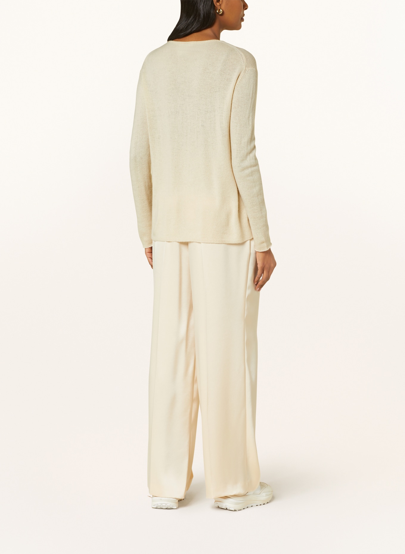 ALLUDE Cashmere sweater, Color: LIGHT BROWN (Image 3)