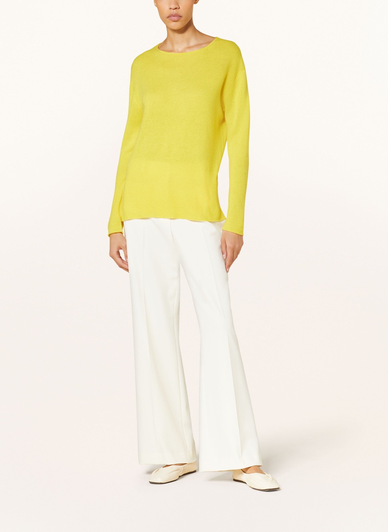 ALLUDE Cashmere sweater, Color: YELLOW (Image 2)